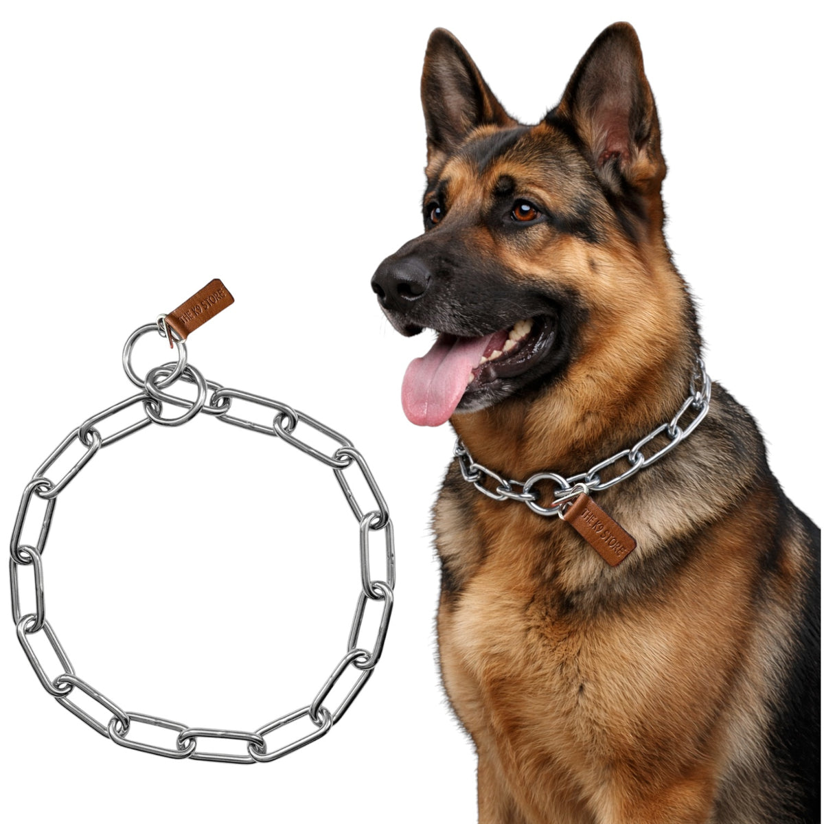 Premium Stainless Steel Choke Chain for Dogs | The K9 Store - Comfortable, Durable, and Breed-Ready