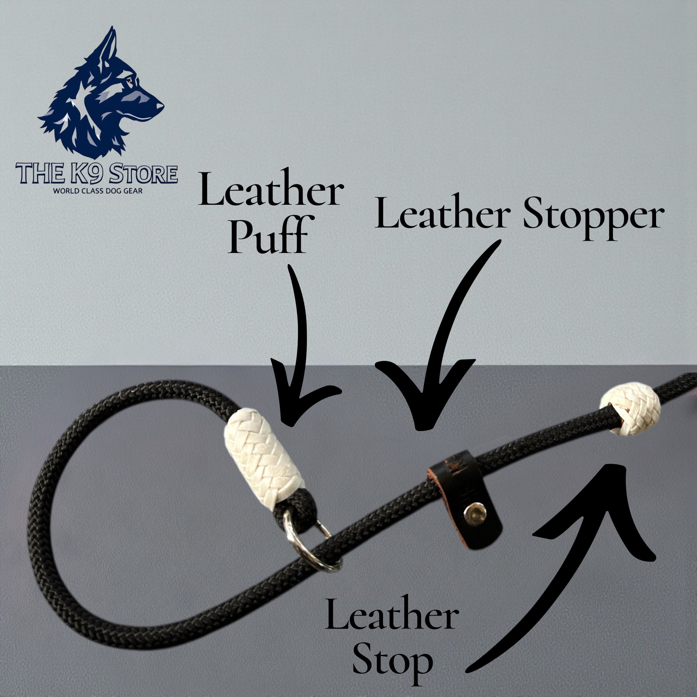 6 Feet Nylon Slip Leash for Dog Training | Leather Stopper & Puff | Puppy & Adult Dogs | Pink, Black & Red | THE K9 STORE