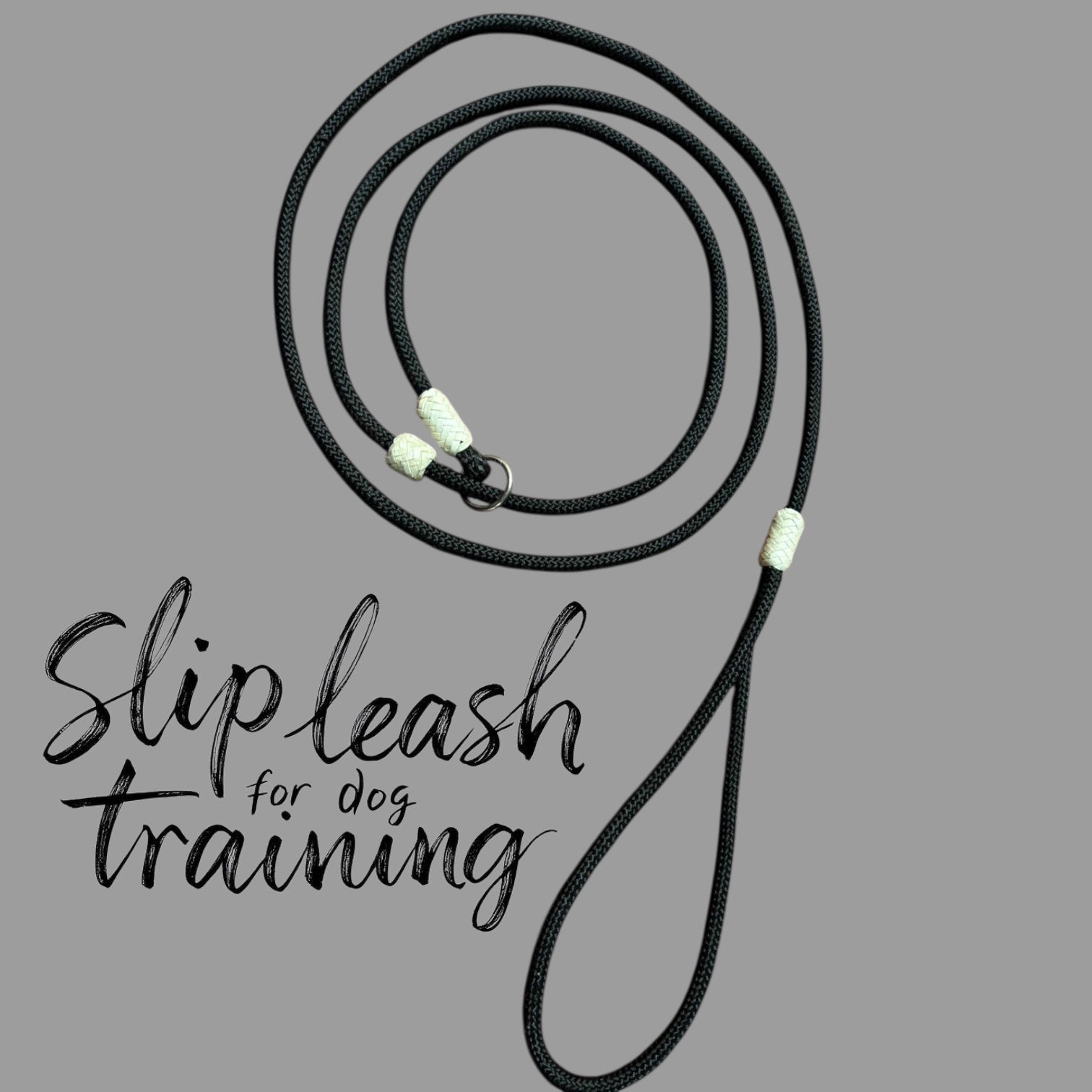 6 Feet Nylon Slip Leash for Dog Training | Leather Stopper & Puff | Puppy & Adult Dogs | Pink, Black & Red | THE K9 STORE