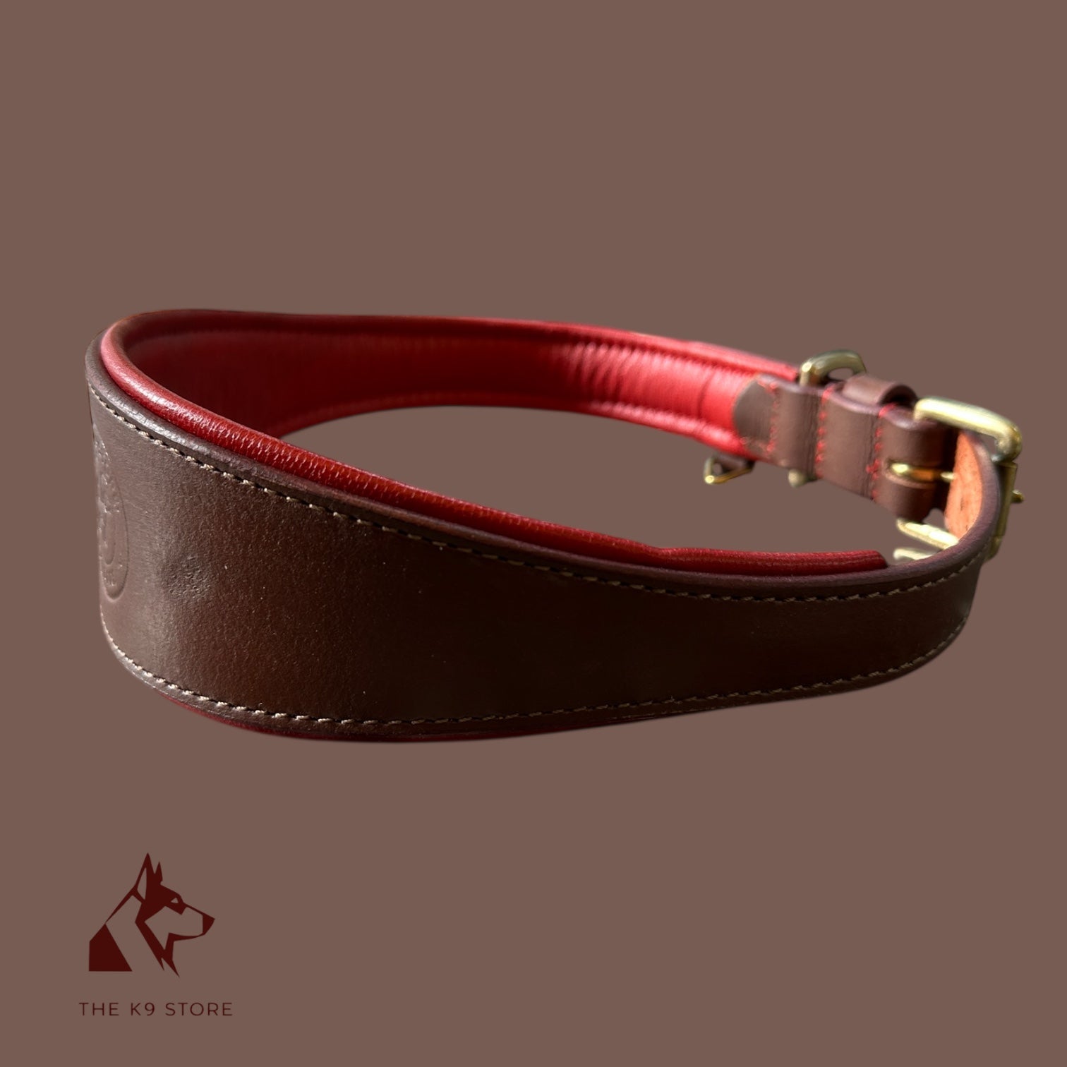 Premium Genuine Leather Dog Collar with Cushion Padding | Heavy-Duty Brass Hardware | Large & X-Large | The K9 Store – Hound Collection