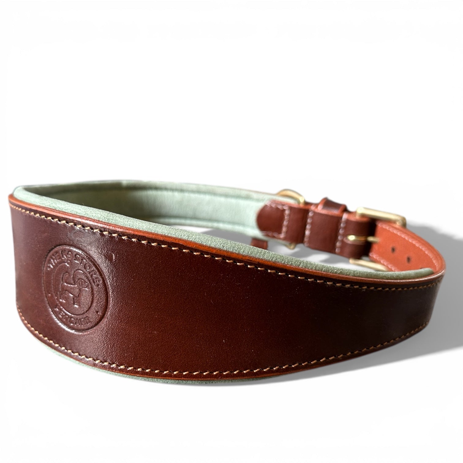 Premium Genuine Leather Dog Collar with Cushion Padding | Heavy-Duty Brass Hardware | Large & X-Large | The K9 Store – Hound Collection