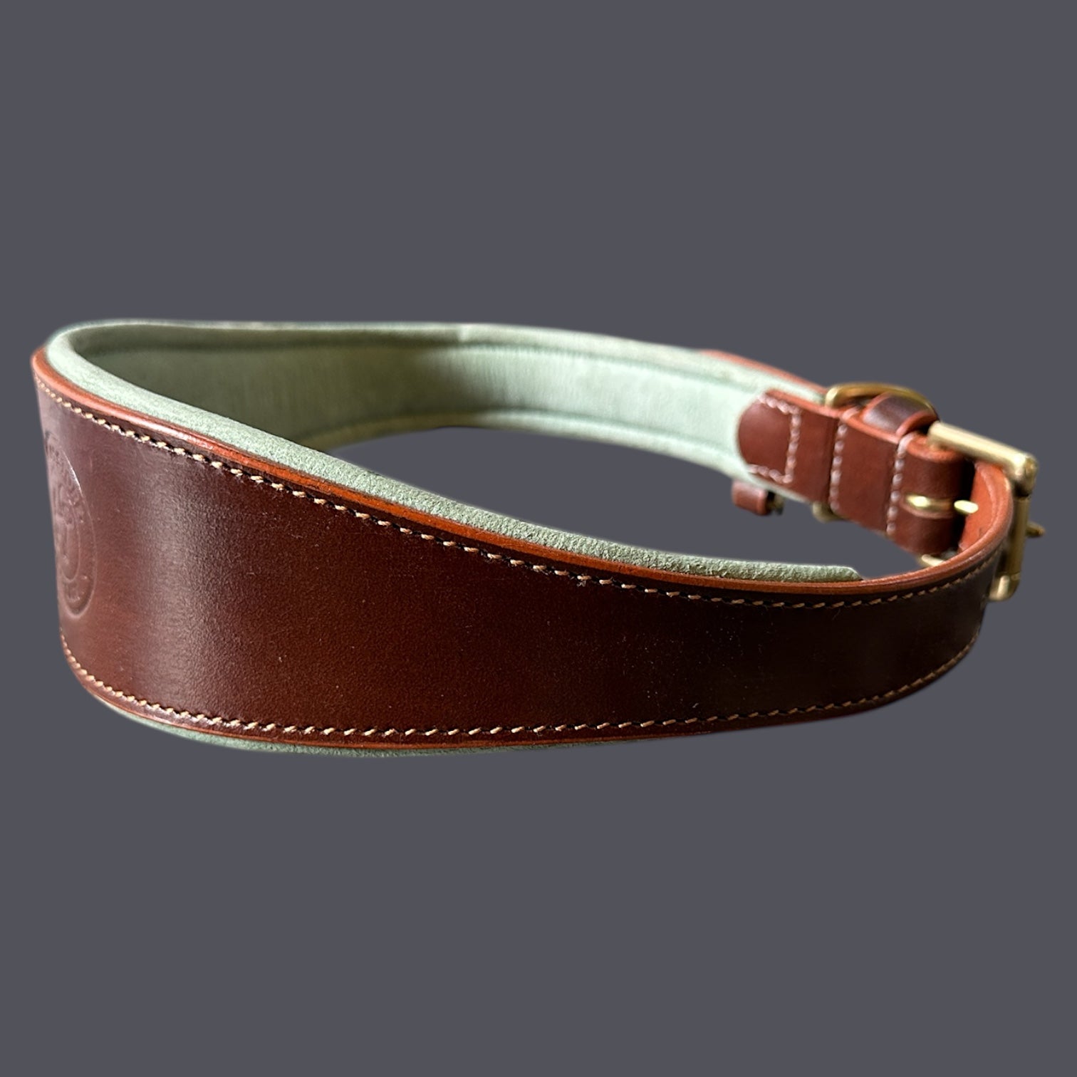 Premium Genuine Leather Dog Collar with Cushion Padding | Heavy-Duty Brass Hardware | Large & X-Large | The K9 Store – Hound Collection