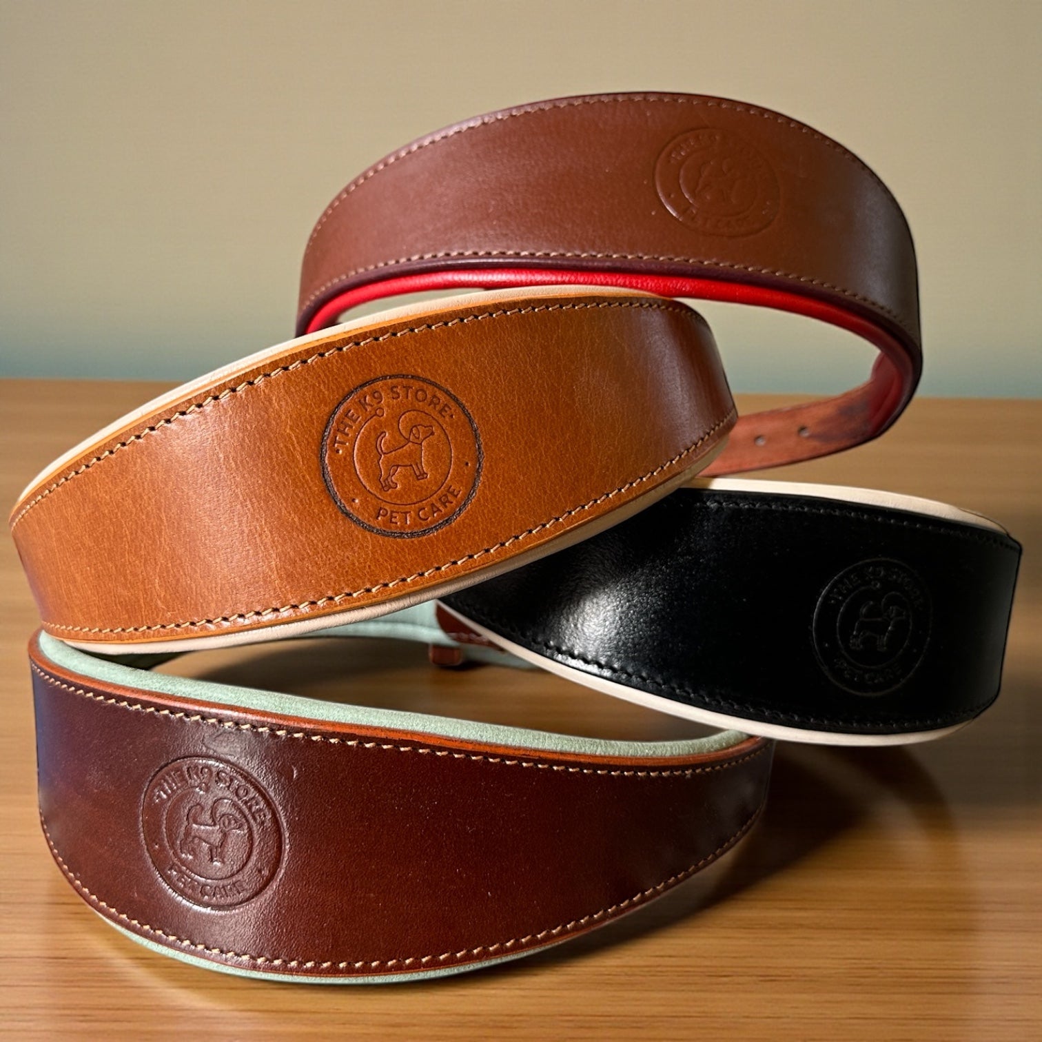 Premium Genuine Leather Dog Collar with Cushion Padding | Heavy-Duty Brass Hardware | Large & X-Large | The K9 Store – Hound Collection