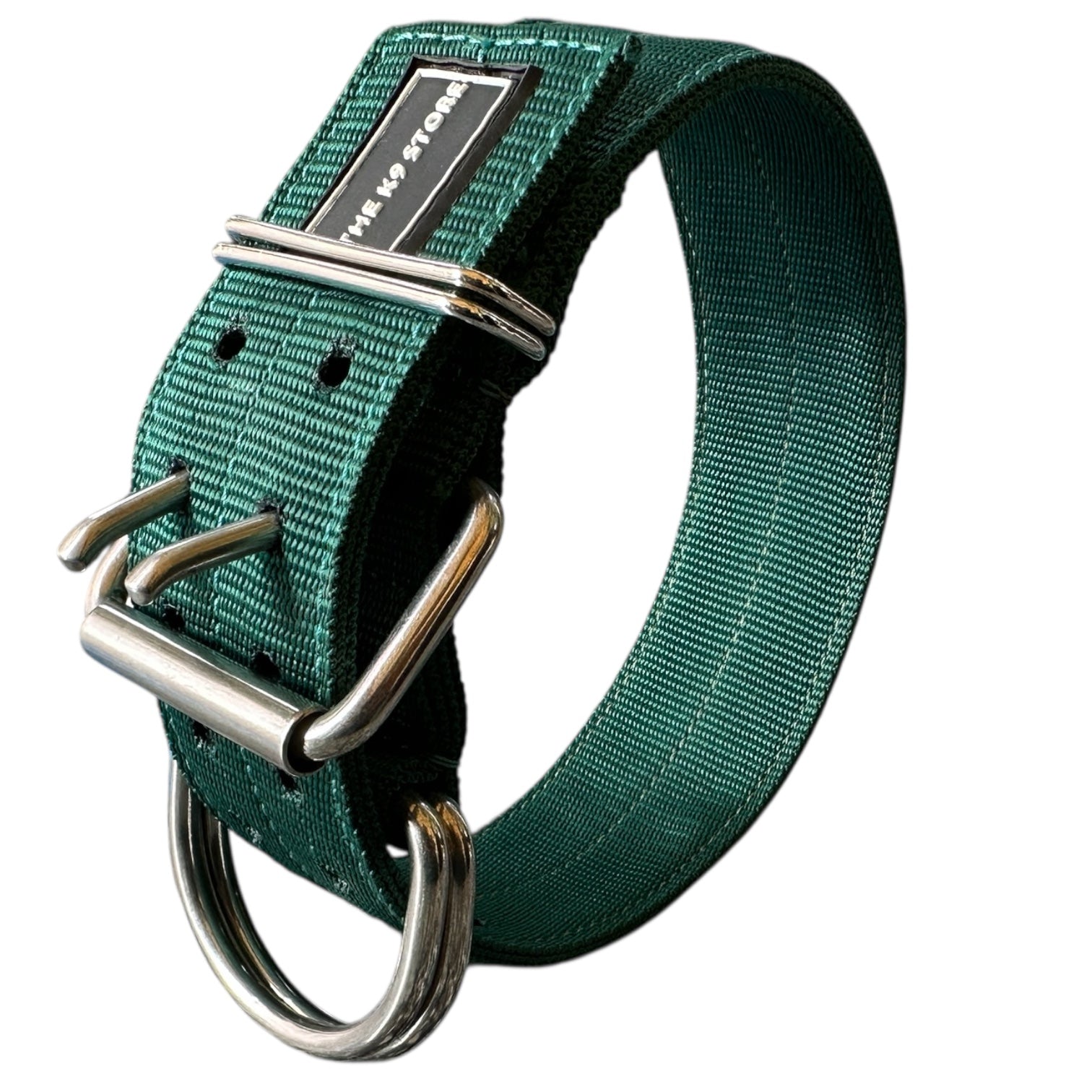 Heavy Duty Dog Collar for Medium & Large Dogs (15–21 Inch Neck) | 2 Inch Wide Nylon K9 Training Collar with Dual Metal D-Ring | Adjustable Strong Pet Collar