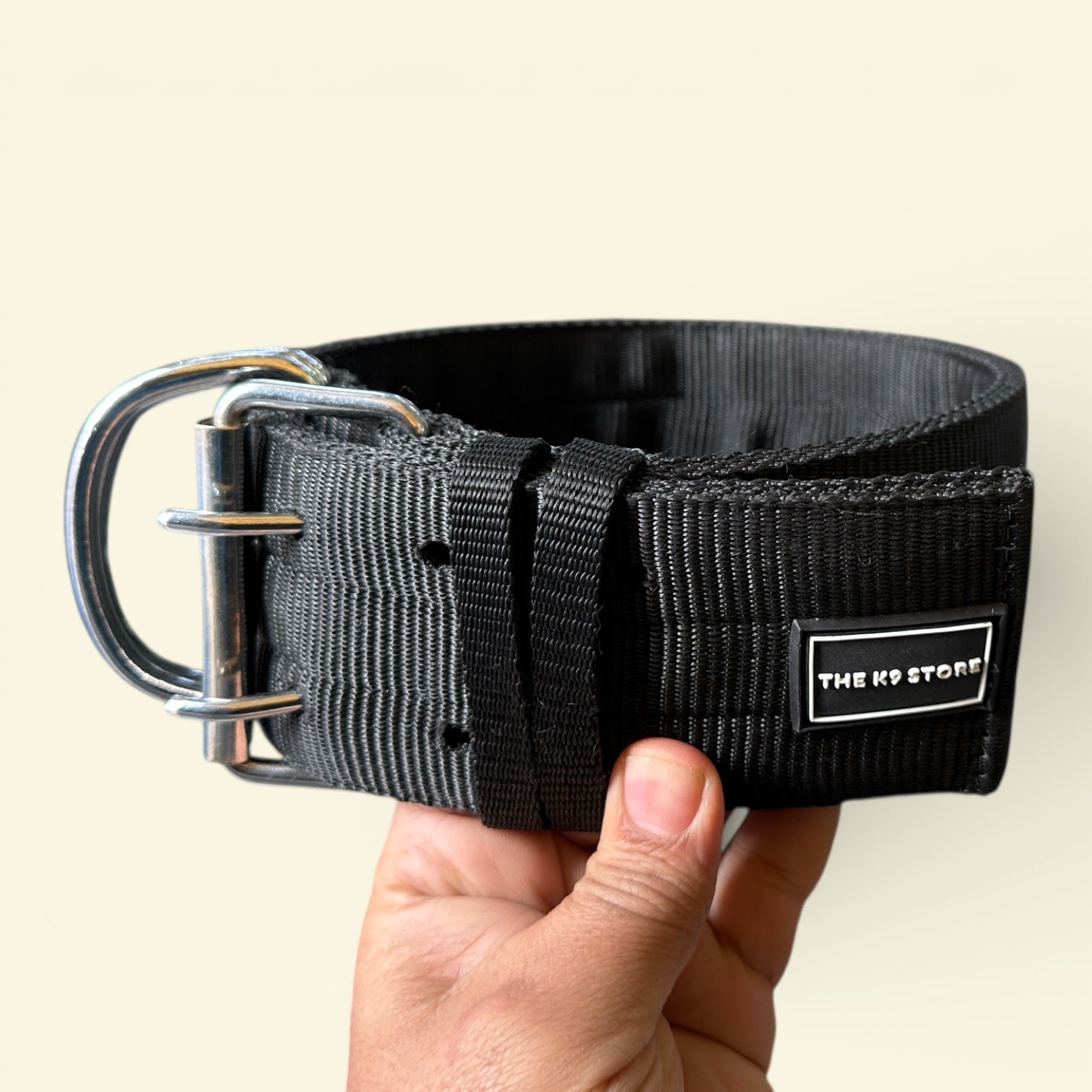 Heavy Duty Adjustable Dog Collar 18–28 Inch – Premium Nylon K9 Training Collar with Dual Metal D-Ring & Strong Buckle for Large & Medium Dogs