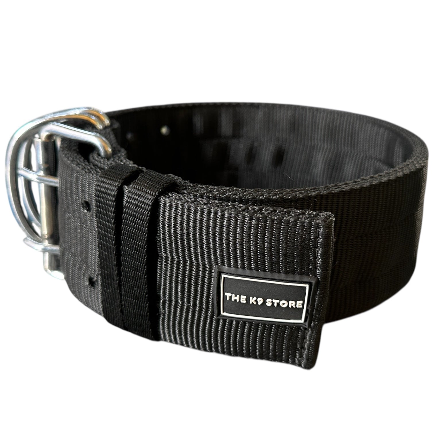 Heavy Duty Adjustable Dog Collar 18–28 Inch – Premium Nylon K9 Training Collar with Dual Metal D-Ring & Strong Buckle for Large & Medium Dogs