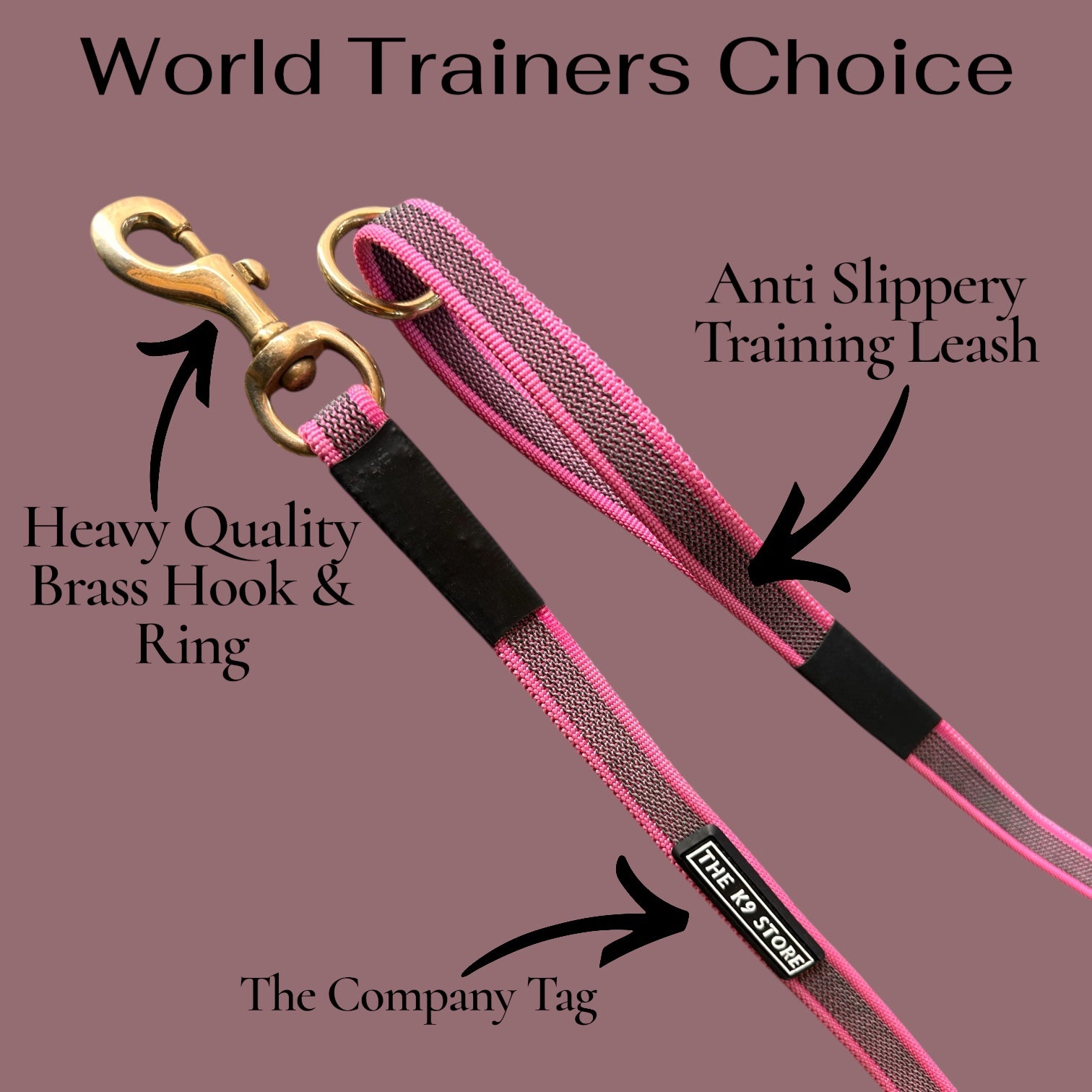 The K9 Store Anti-Slippery Dog Training Leash, Belt for Dogs Walk - World Class Trainers Choice Dog Leash in 5, 10, 15 & 20 Feet Length- Long Leash for Dogs, Dog Leash in 5 Color
