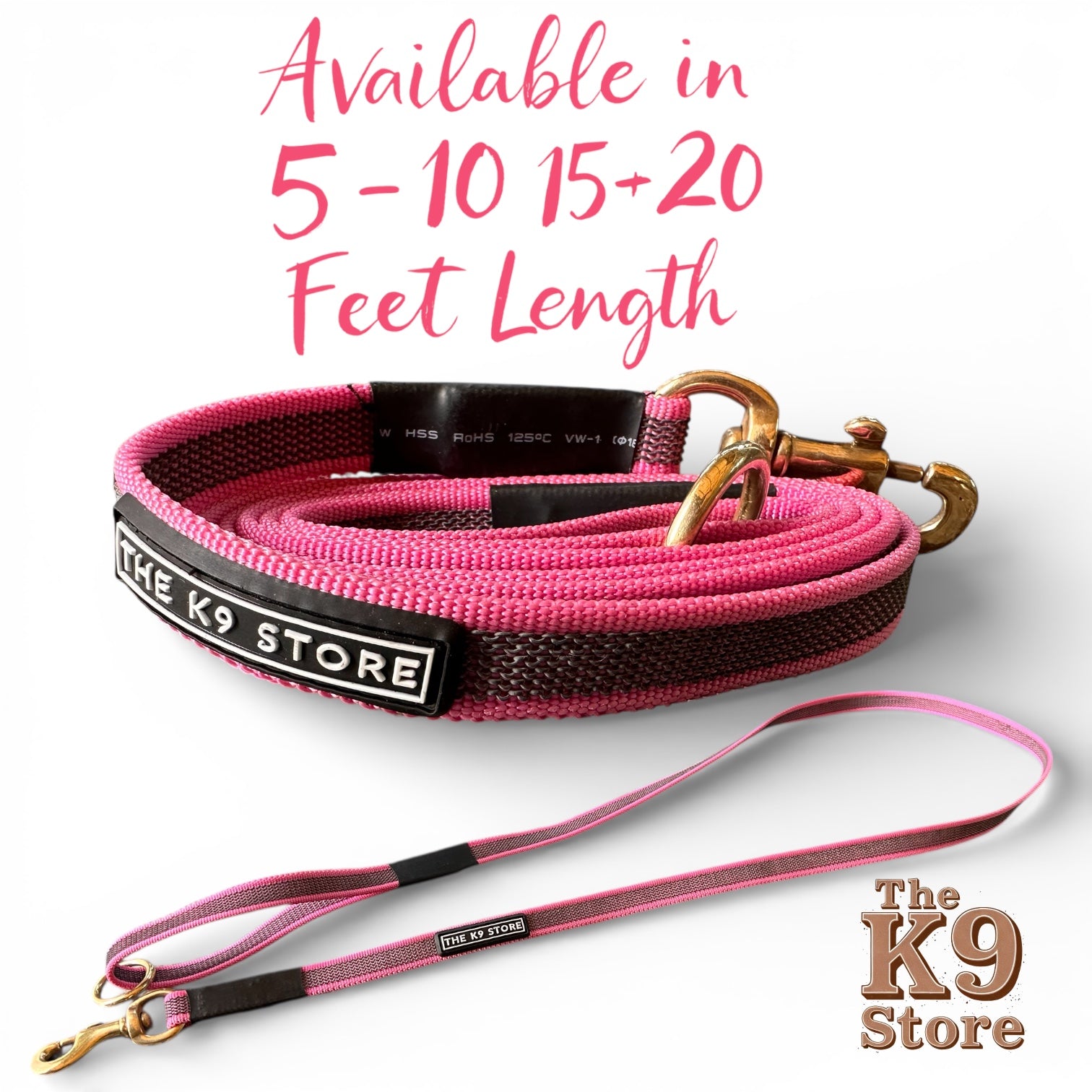 The K9 Store Anti-Slippery Dog Training Leash, Belt for Dogs Walk - World Class Trainers Choice Dog Leash in 5, 10, 15 & 20 Feet Length- Long Leash for Dogs, Dog Leash in 5 Color