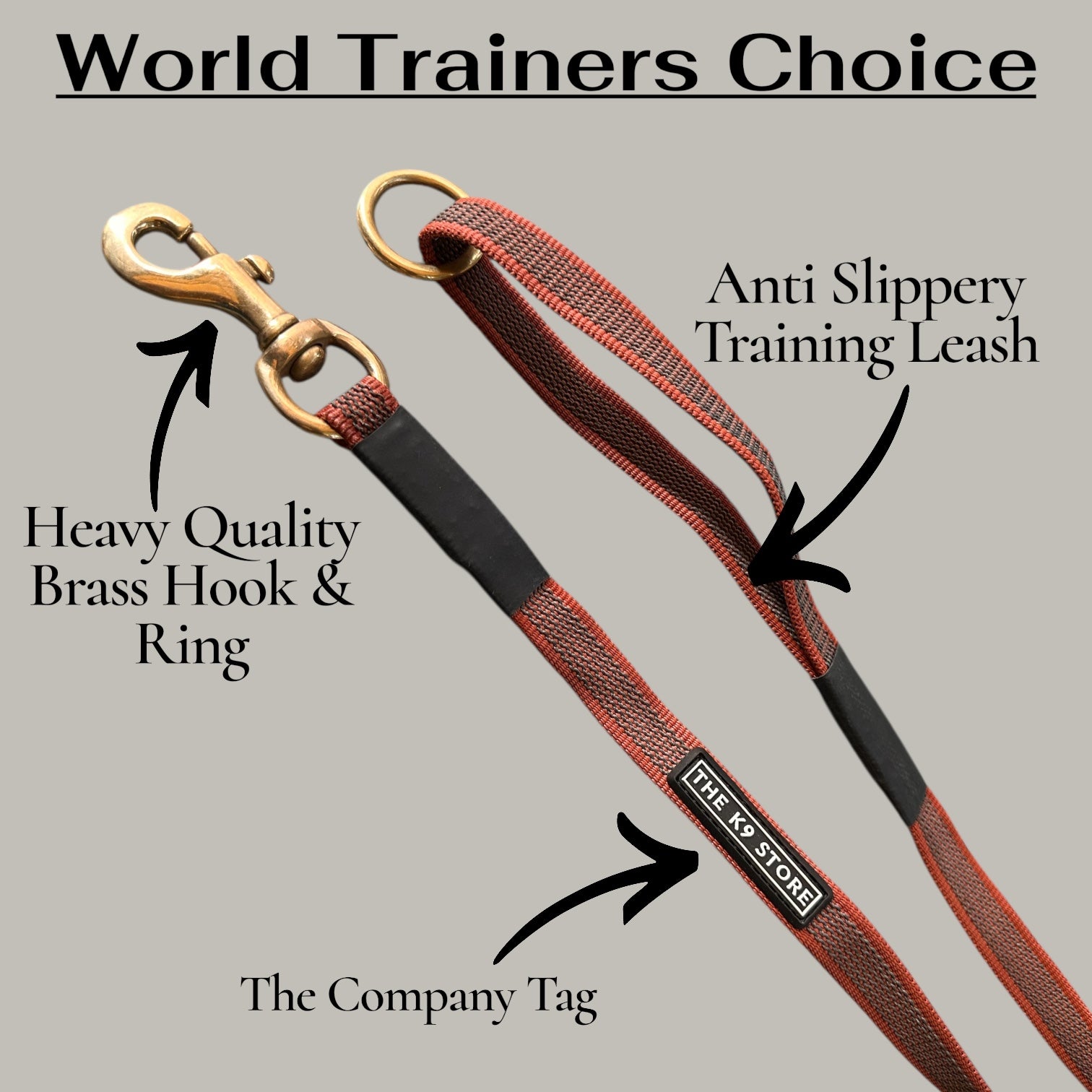 The K9 Store Anti-Slippery Dog Training Leash, Belt for Dogs Walk - World Class Trainers Choice Dog Leash in 5, 10, 15 & 20 Feet Length- Long Leash for Dogs, Dog Leash in 5 Color