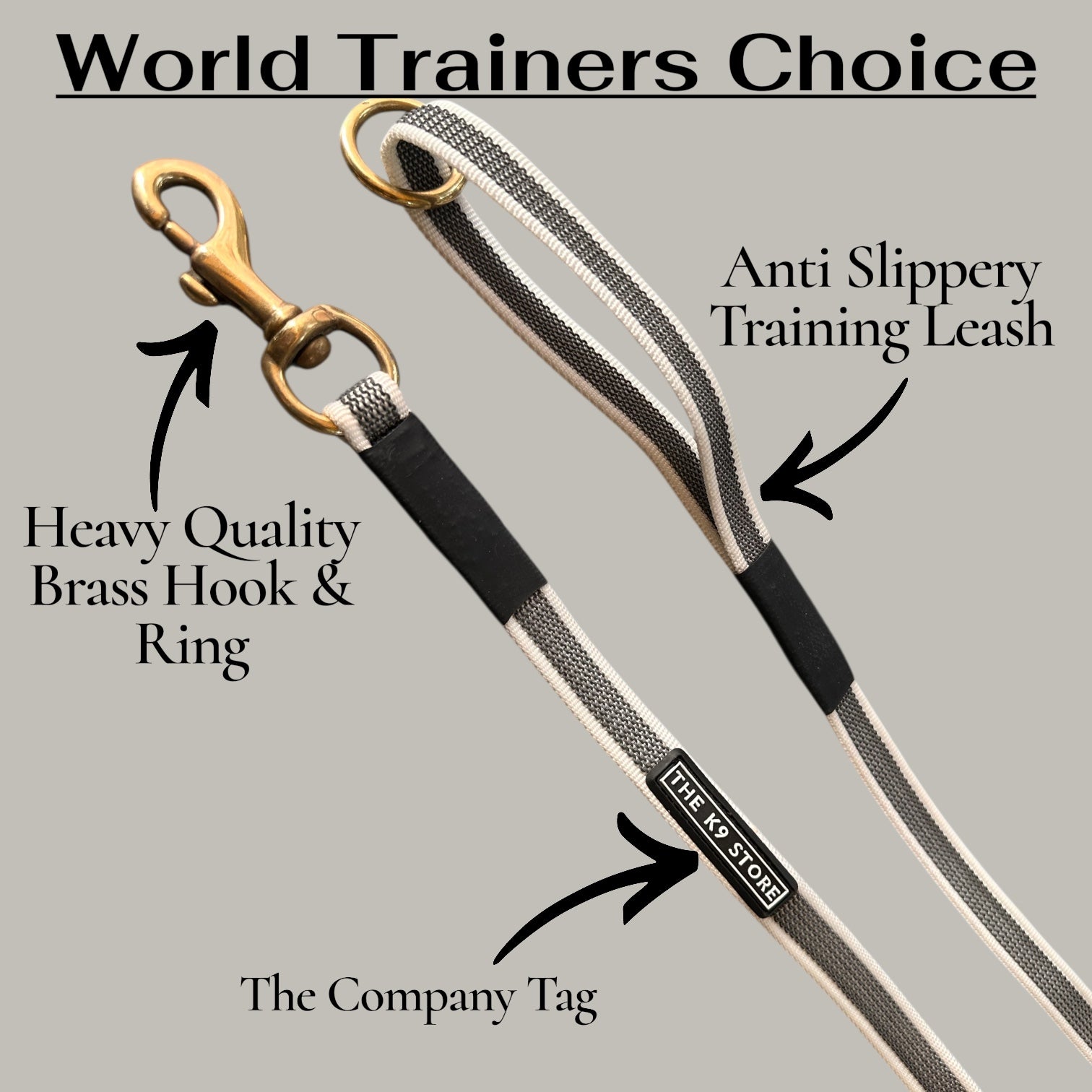 The K9 Store Anti-Slippery Dog Training Leash, Belt for Dogs Walk - World Class Trainers Choice Dog Leash in 5, 10, 15 & 20 Feet Length- Long Leash for Dogs, Dog Leash in 5 Color