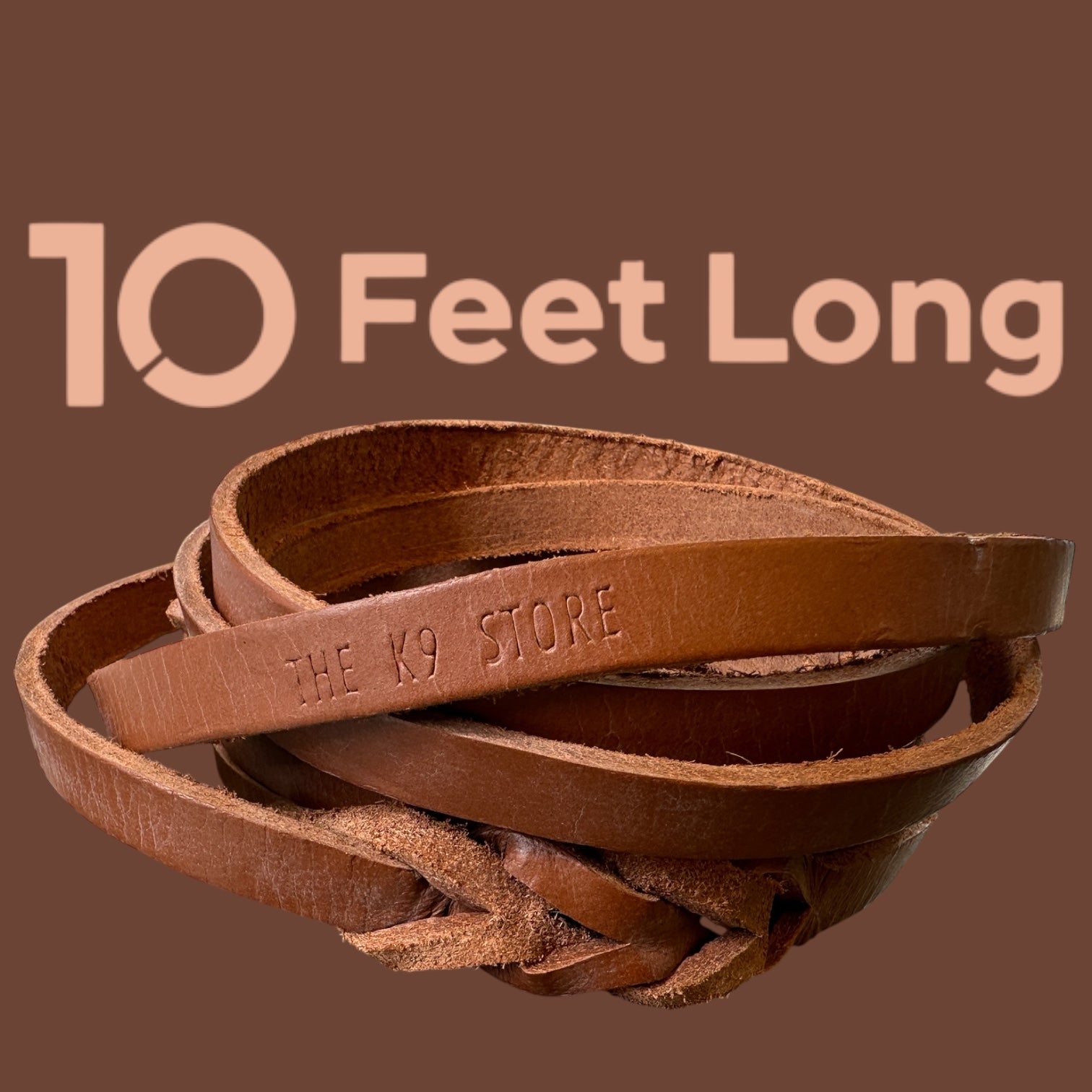 10 Feet Genuine Leather Dog Leash with Single Handle | Handmade Tan Leather Leash with Brass Hook – The K9 Store