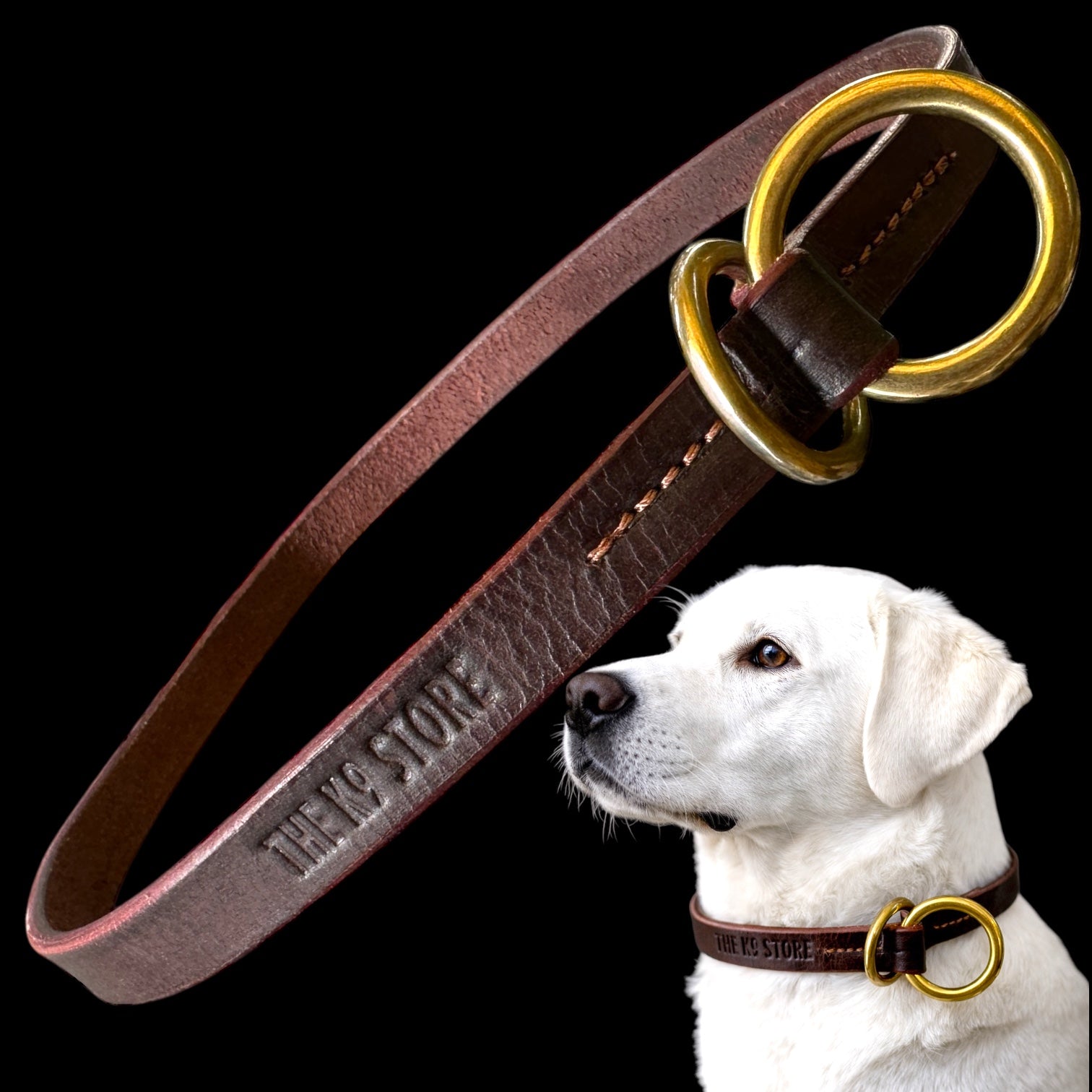 Premium Leather Choke Collar for Dogs | Heavy-Duty Training Collar | THE K9 STORE