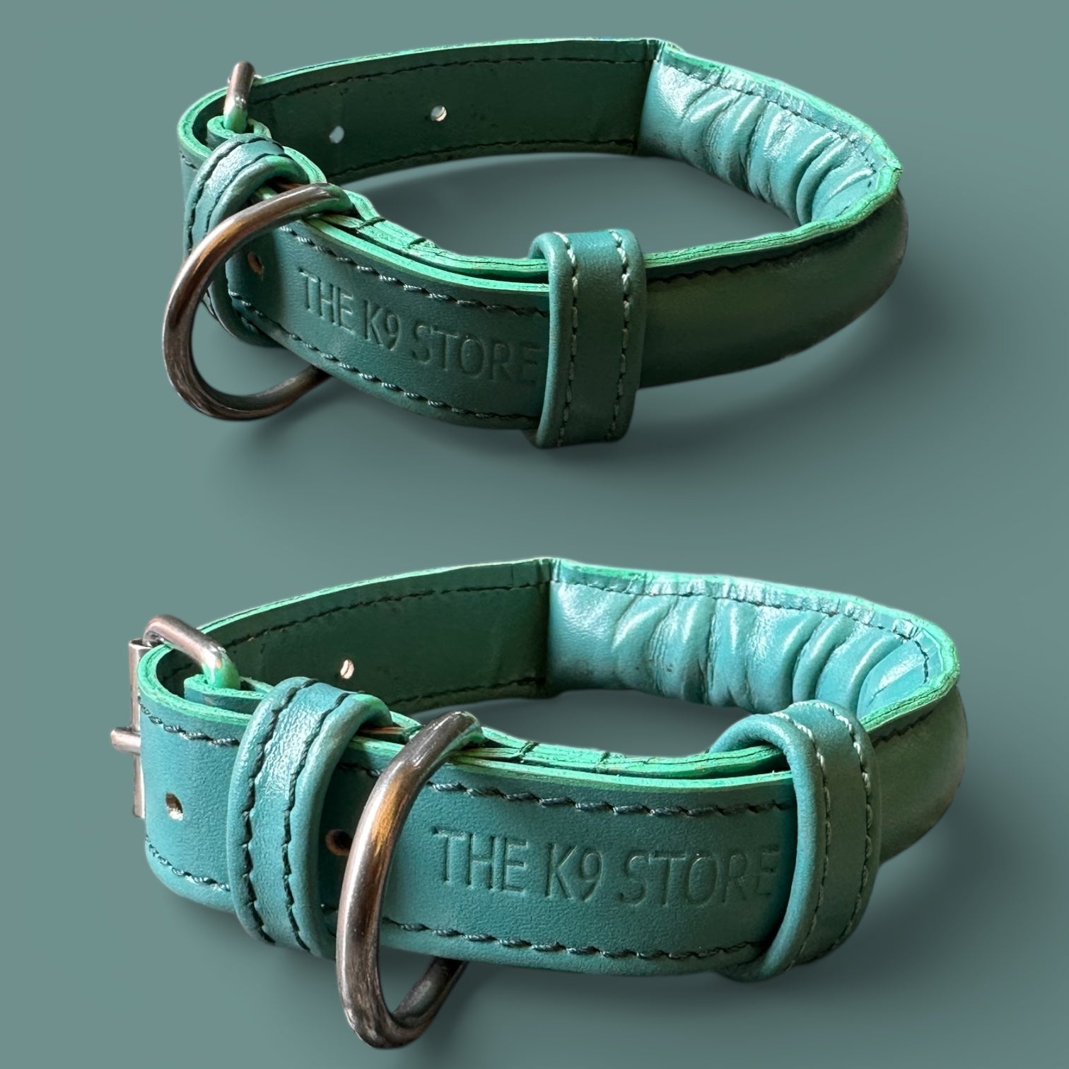 Premium Rope Design Leather Dog Collar | Solid Stitched | Luxury Padded Collar for Medium & Large Dogs (4 Sizes, 3 Colors)