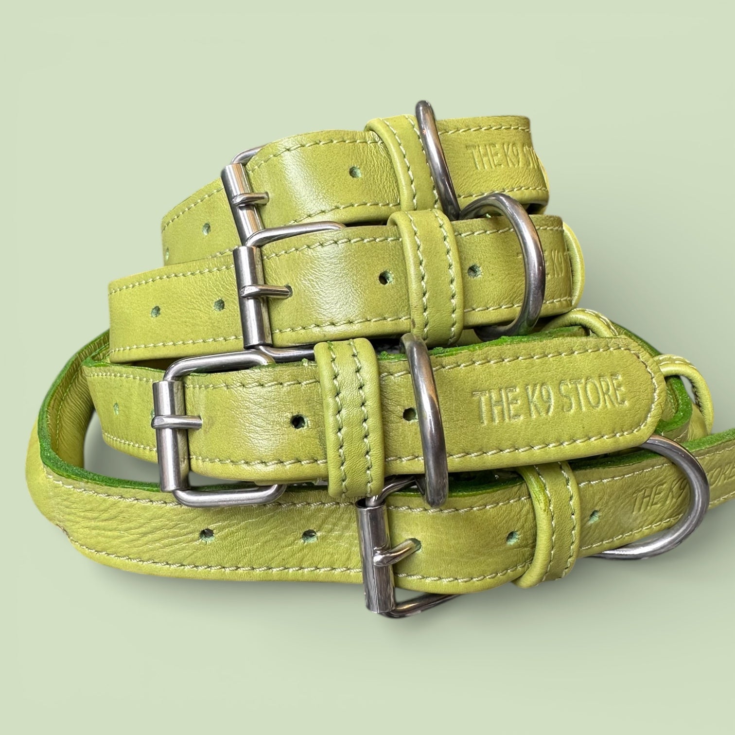 Premium Rope Design Leather Dog Collar | Solid Stitched | Luxury Padded Collar for Medium & Large Dogs (4 Sizes, 3 Colors)