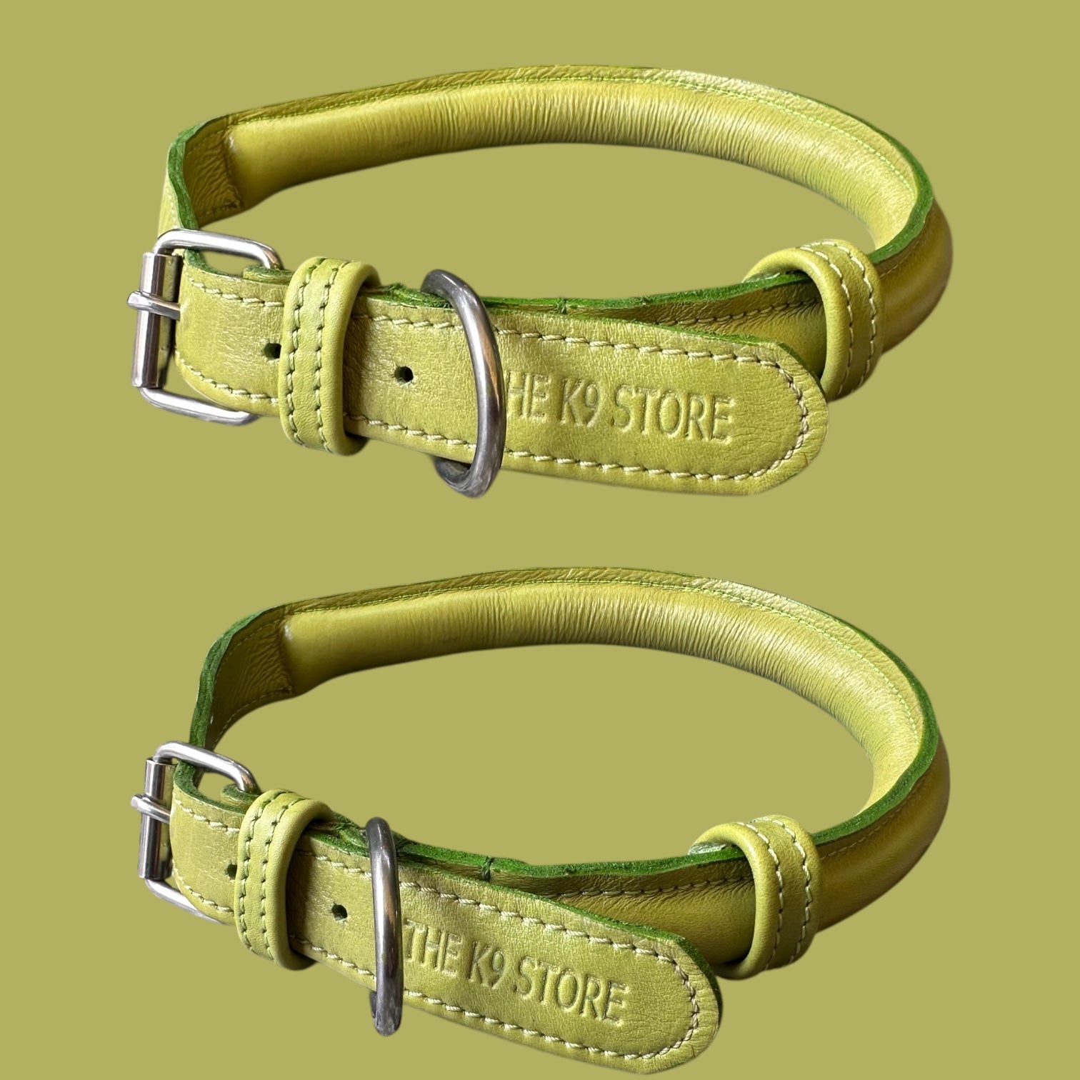 Premium Rope Design Leather Dog Collar | Solid Stitched | Luxury Padded Collar for Medium & Large Dogs (4 Sizes, 3 Colors)