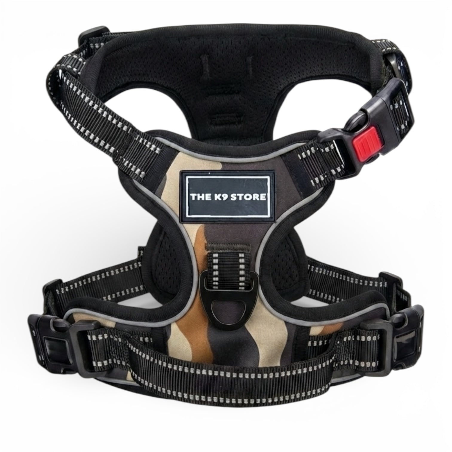 Double Bone Standard Dog Harness | No-Pull Adjustable Dog Chest Harness with 360° Reflective Straps | Padded Breathable Vest for Small, Medium & Large Dogs
