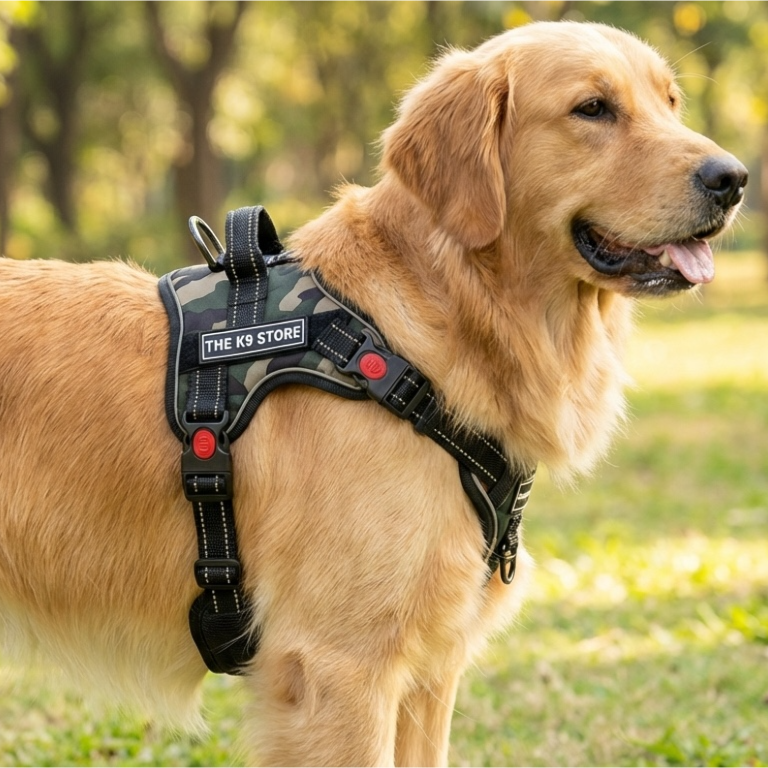 Double Bone Standard Dog Harness | No-Pull Adjustable Dog Chest Harness with 360° Reflective Straps | Padded Breathable Vest for Small, Medium & Large Dogs