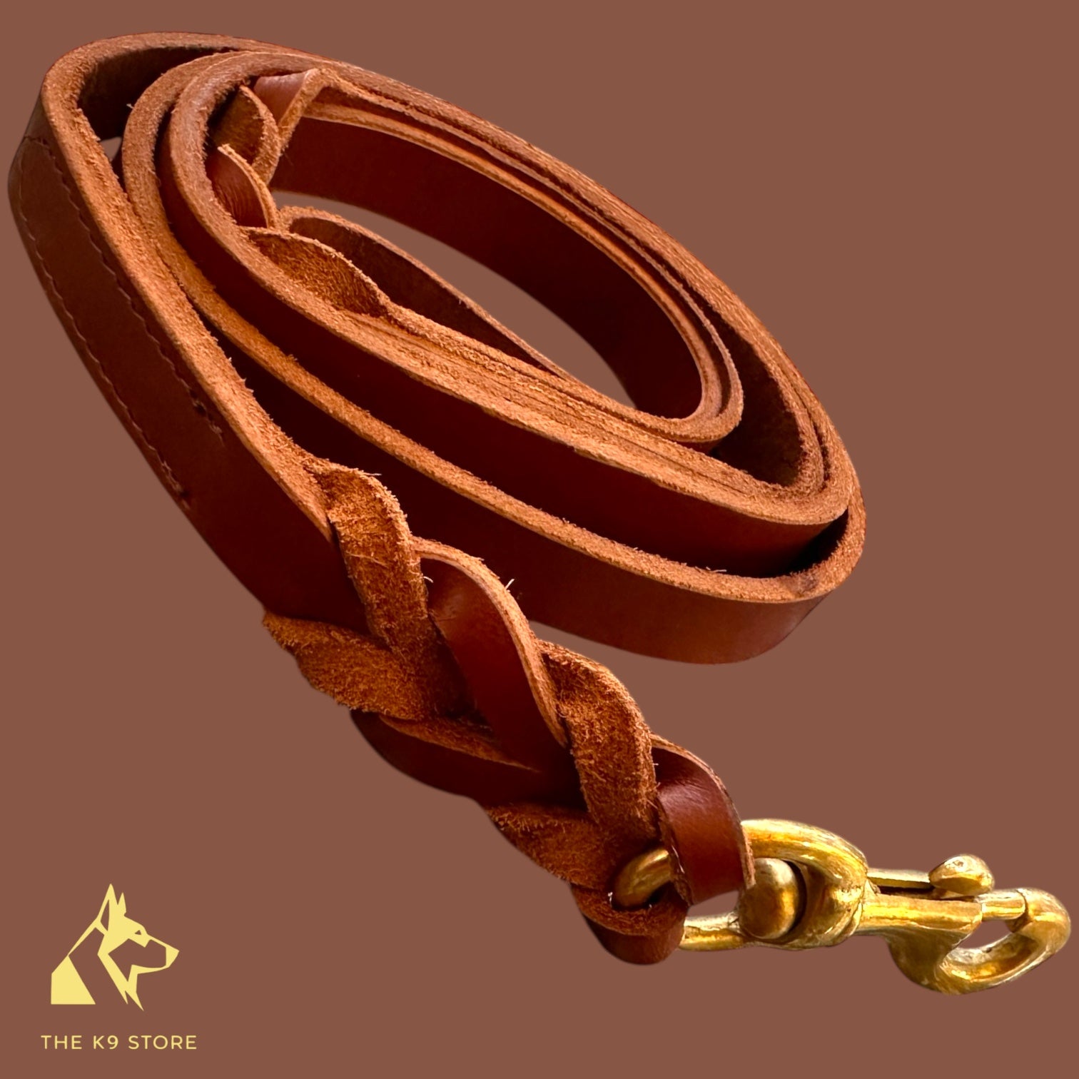 Premium Heavy-Duty Leather Dog Leash – 0.75” Wide, 4.7+ MM Thick | 5 Ft Strong Grip Leash for Large & Powerful Dogs up to 100 KG | Chocolate Brown