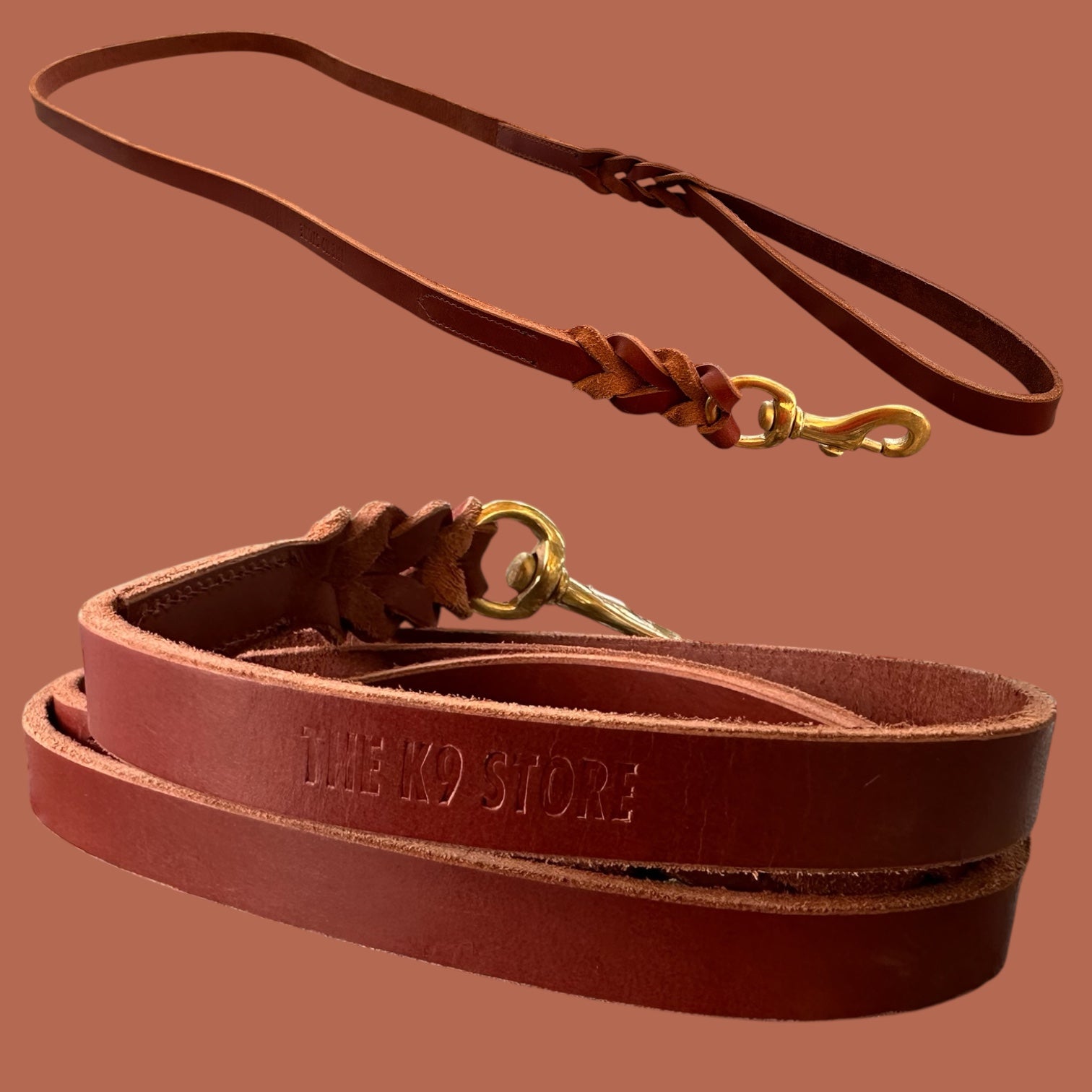 Premium Heavy-Duty Leather Dog Leash – 0.75” Wide, 4.7+ MM Thick | 5 Ft Strong Grip Leash for Large & Powerful Dogs up to 100 KG | Chocolate Brown