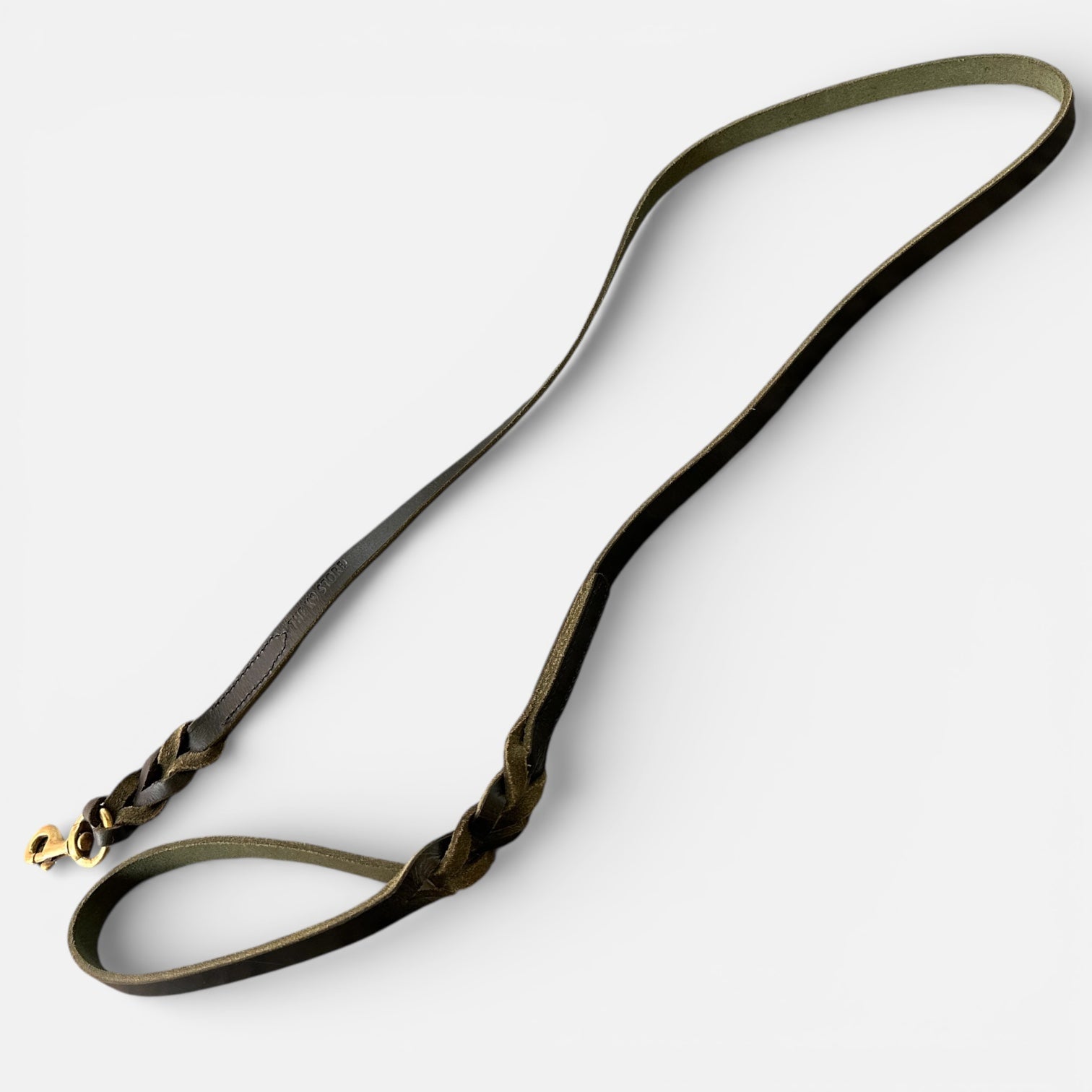 K9 Store Heavy Duty Genuine Leather Dog Leash – 5FT Premium High Grain Leather Lead for Large Dogs up to 75KG – Hand Braided Strong Dog Leash with Solid Brass Hook – Durable Training Walking Leash