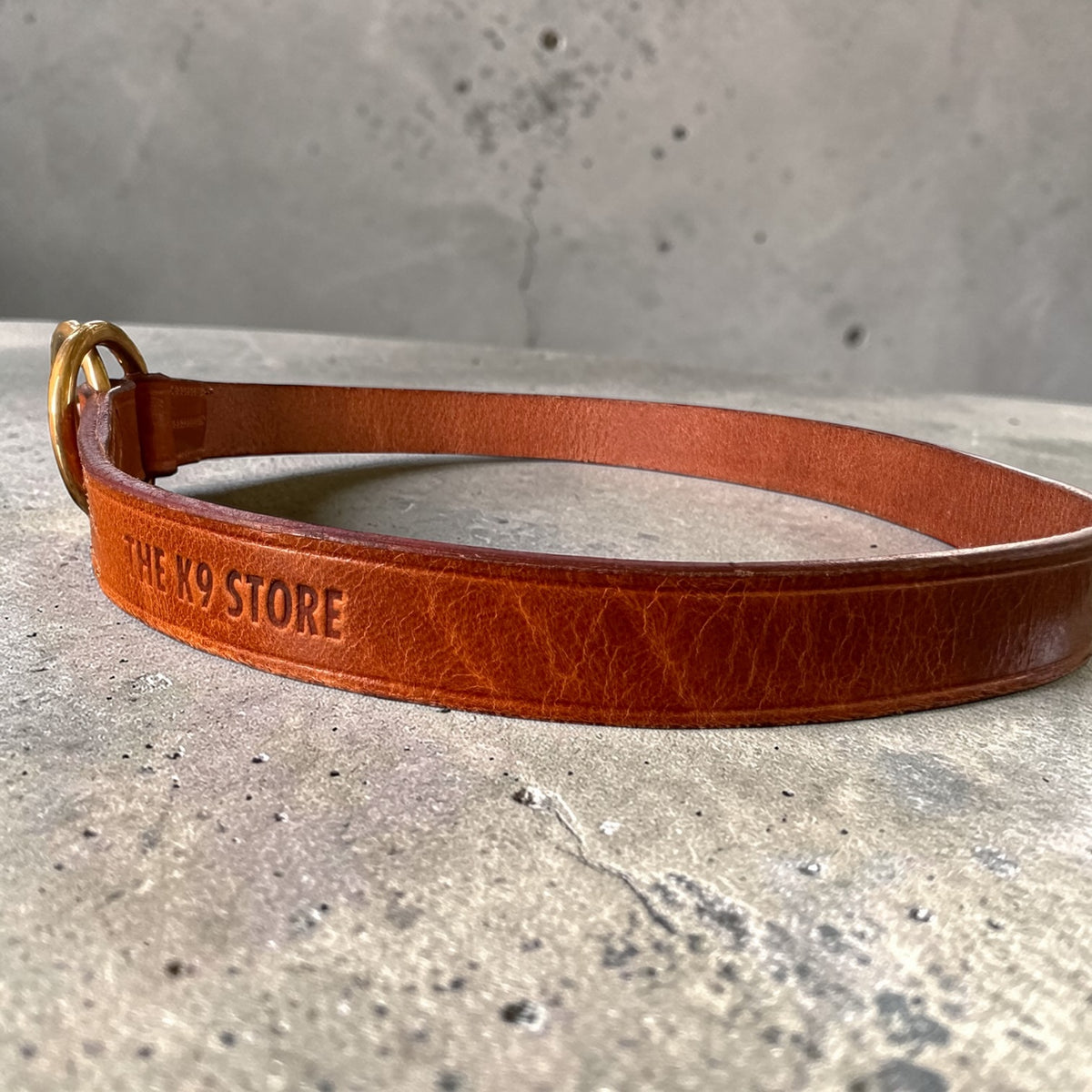 Premium Tan Leather Dog Choke Collar – Solid Brass Rings, Triple-Layer Stitched Training Collar | Durable Leather Control Collar for Dogs | Small, Medium, Large & XL
