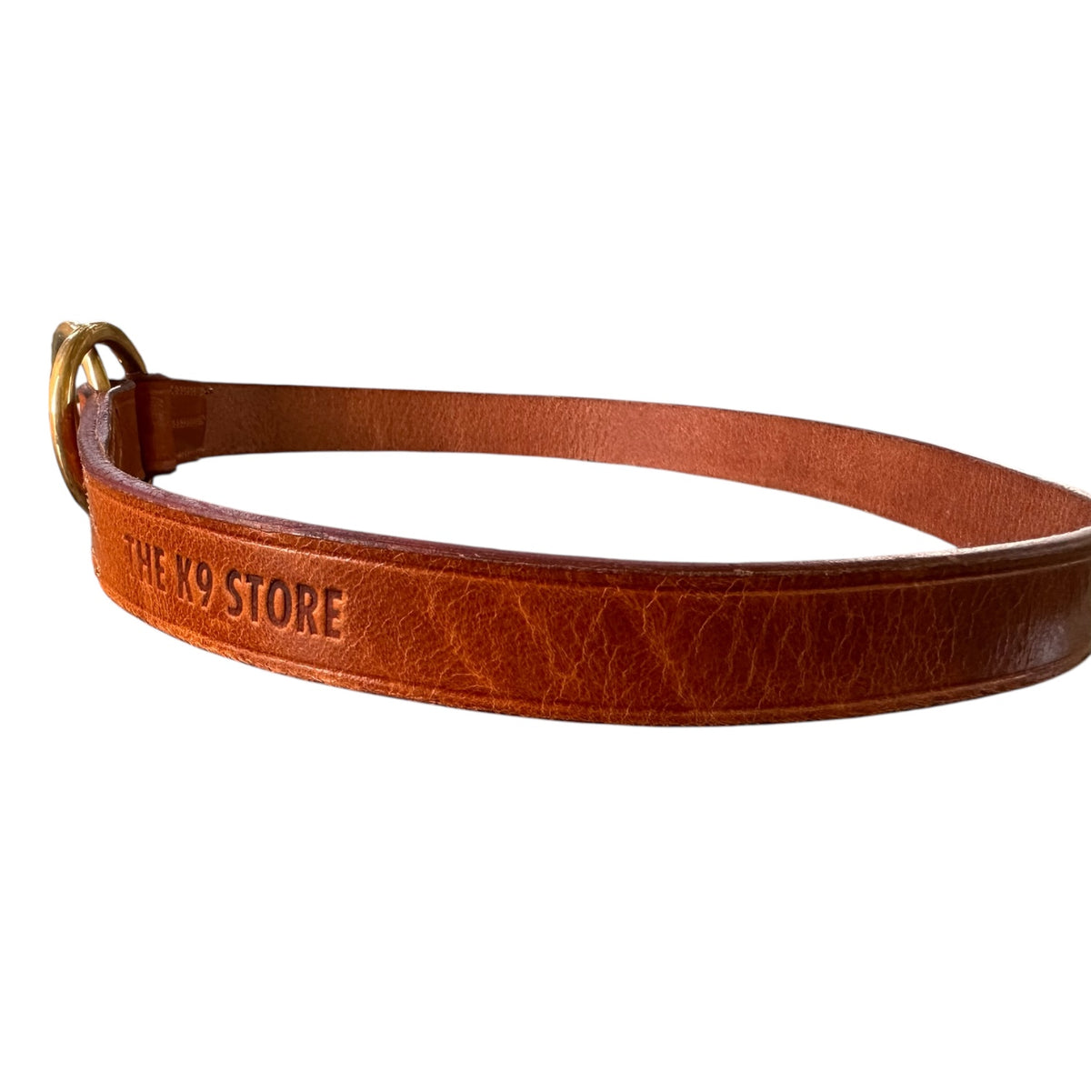 Premium Tan Leather Dog Choke Collar – Solid Brass Rings, Triple-Layer Stitched Training Collar | Durable Leather Control Collar for Dogs | Small, Medium, Large & XL