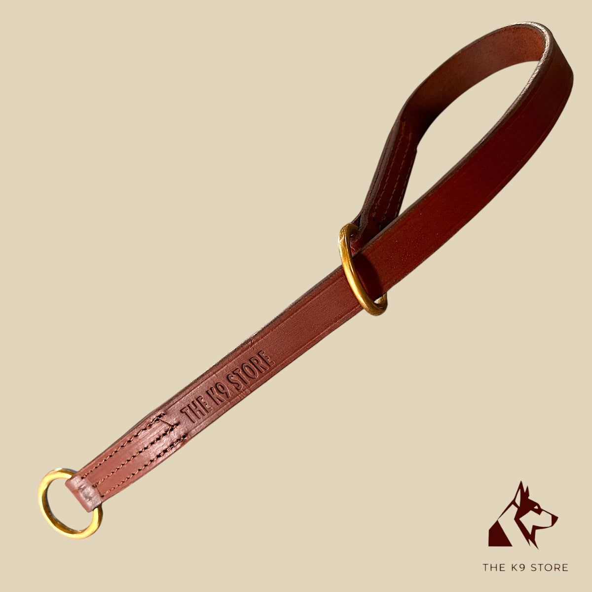 Premium Chocolate Leather Dog Choke Collar – Solid Brass Rings, Triple-Layer Stitched Training Collar | Heavy Duty Leather Control Collar | Small, Medium, Large & XL