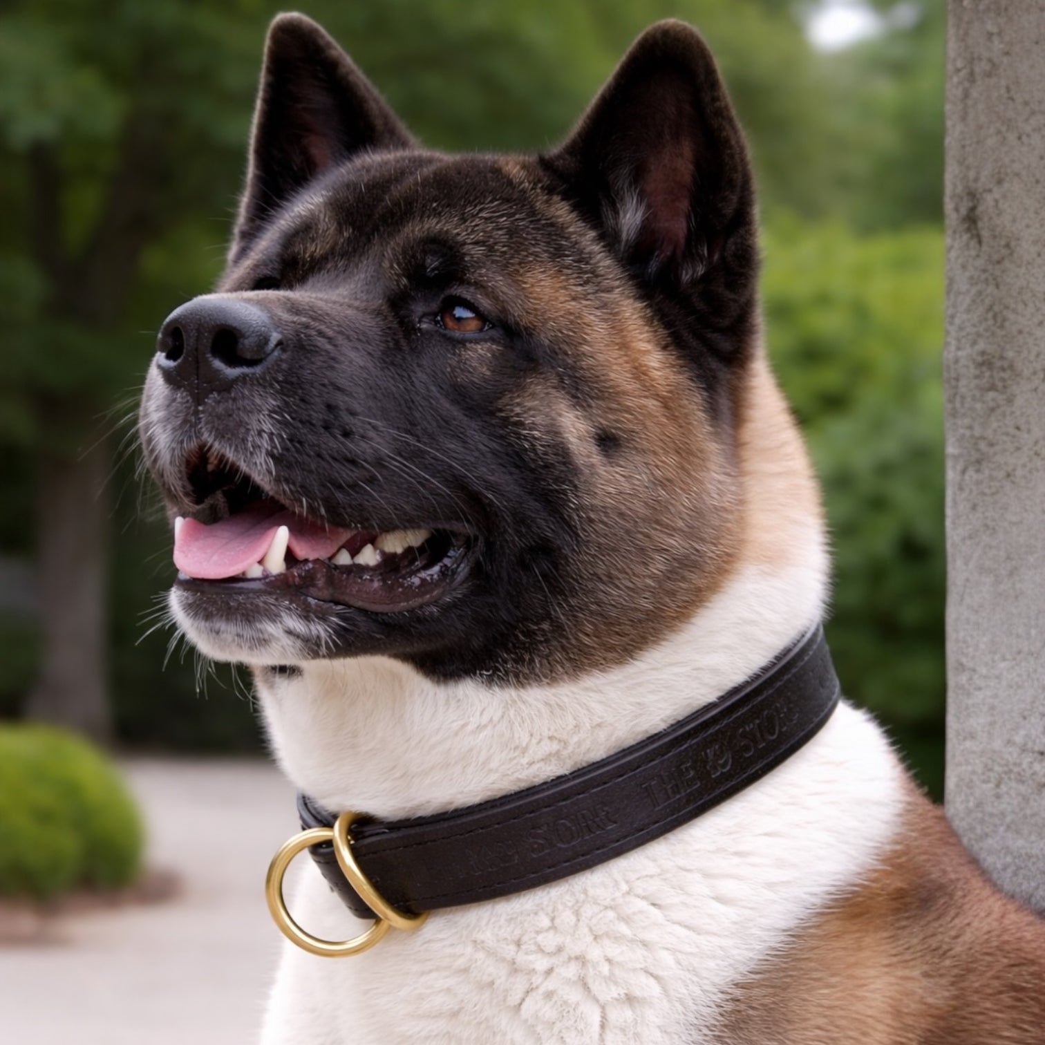 Premium Black Leather Dog Choke Collar – Solid Brass Rings, Triple-Layer Stitched Training Collar for Dogs | Durable Control Collar | Small, Medium, Large & XL