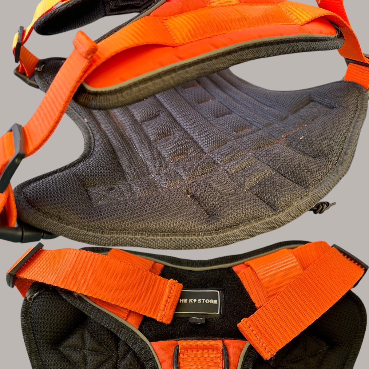 Orange Tactical Dog Harness No Pull | Heavy Duty Adjustable K9 Vest with Handle, Reflective Military Pet Harness for Medium & Large Dogs