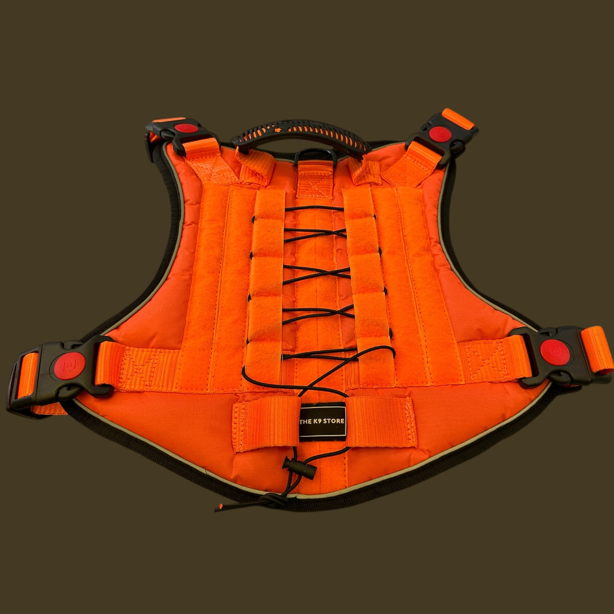 Orange Tactical Dog Harness No Pull | Heavy Duty Adjustable K9 Vest with Handle, Reflective Military Pet Harness for Medium & Large Dogs