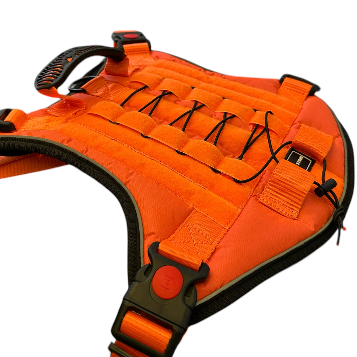 Orange Tactical Dog Harness No Pull | Heavy Duty Adjustable K9 Vest with Handle, Reflective Military Pet Harness for Medium & Large Dogs