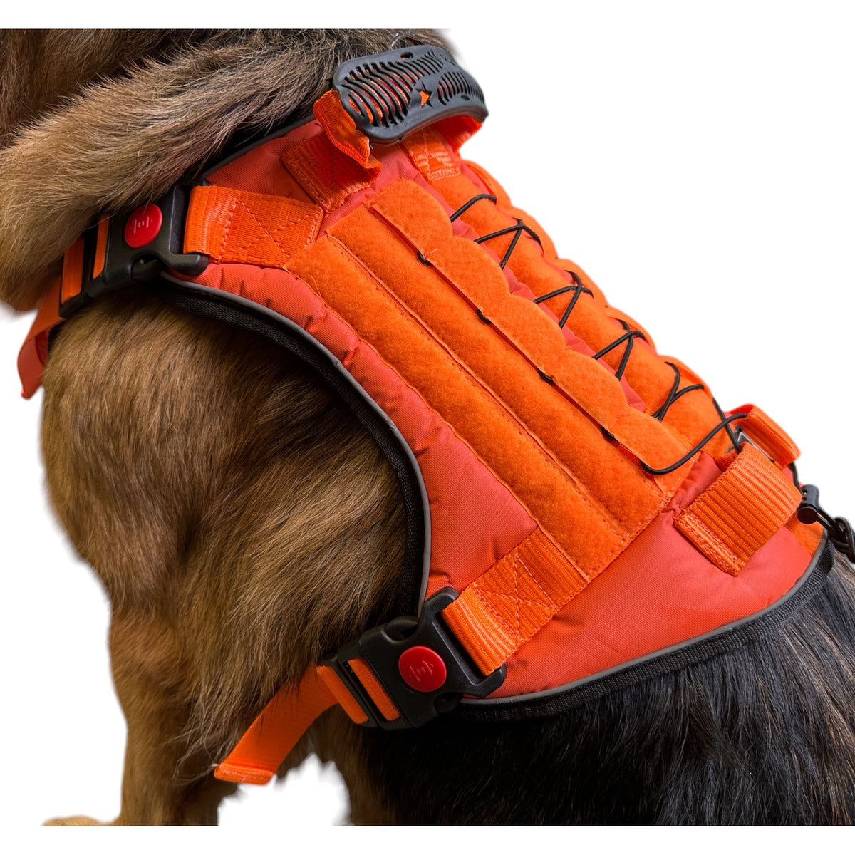 Orange Tactical Dog Harness No Pull | Heavy Duty Adjustable K9 Vest with Handle, Reflective Military Pet Harness for Medium & Large Dogs
