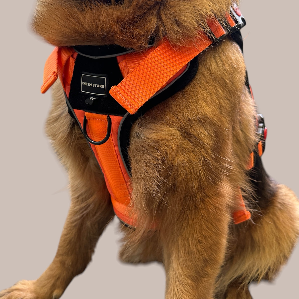 Orange Tactical Dog Harness No Pull | Heavy Duty Adjustable K9 Vest with Handle, Reflective Military Pet Harness for Medium & Large Dogs