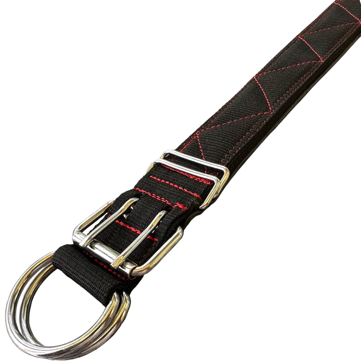 Heavy Duty Dog Collar | PP Webbing | 2" & 3" Width | Fits 16-32 Inch Neck | Black & Red