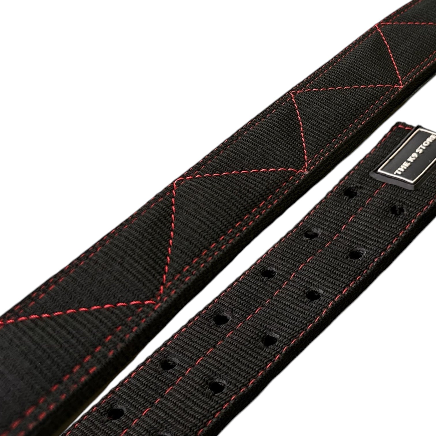 Heavy Duty Dog Collar | PP Webbing | 2" & 3" Width | Fits 16-32 Inch Neck | Black & Red