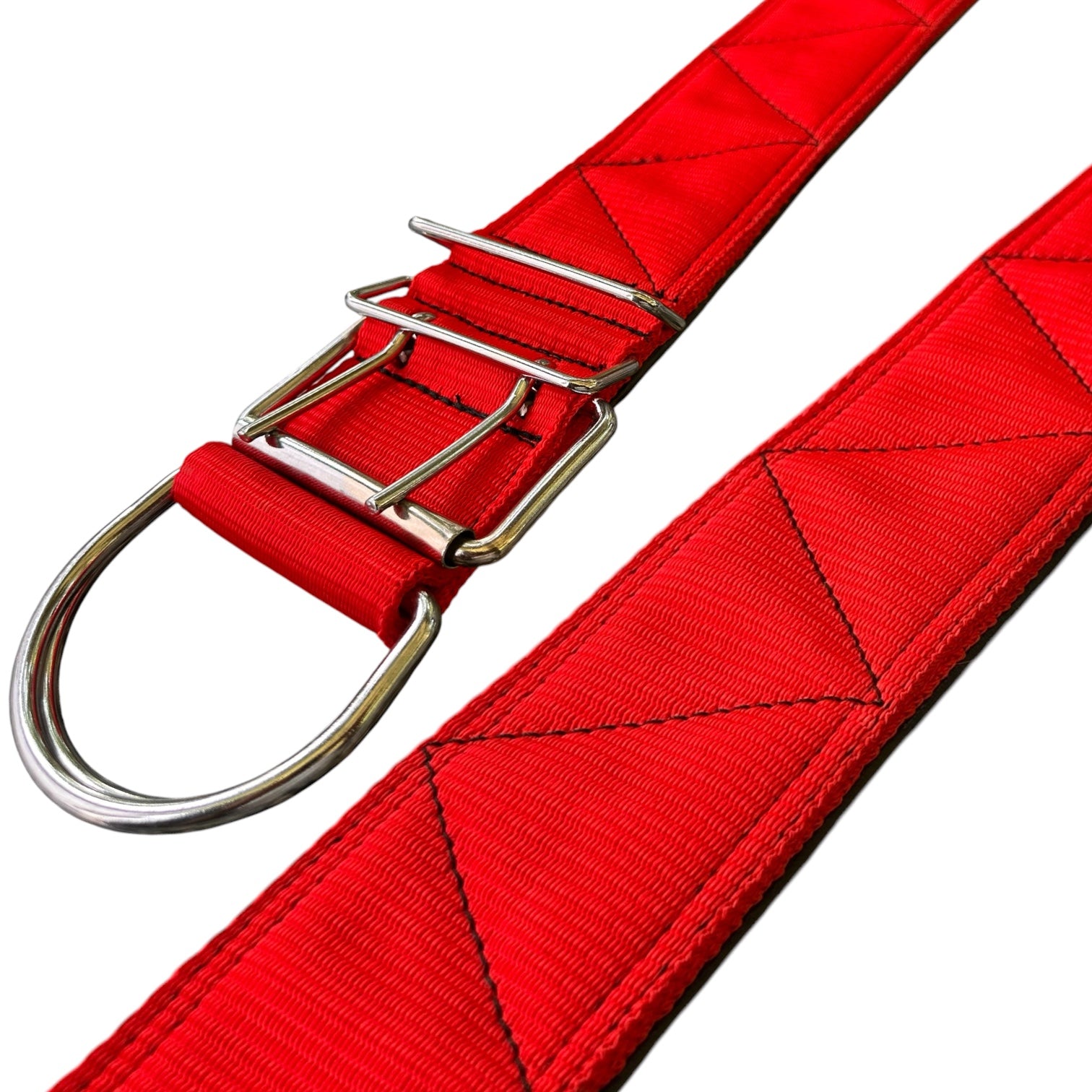 Heavy Duty Dog Collar | PP Webbing | 2" & 3" Width | Fits 16-32 Inch Neck | Black & Red