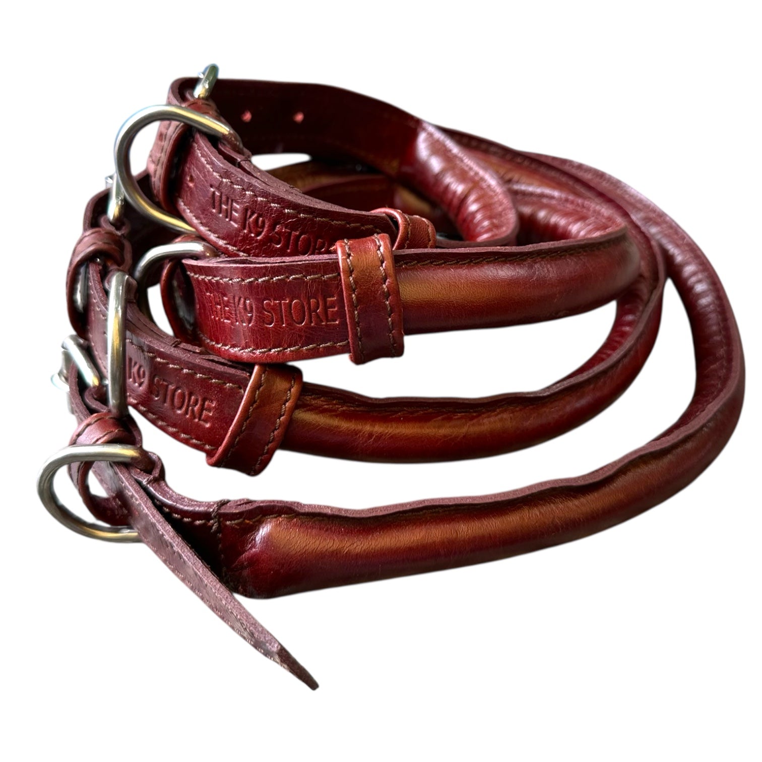 Handmade Rope Design Leather Dog Collar | Heavy Metal Support | Premium K9 Collar (India Only)