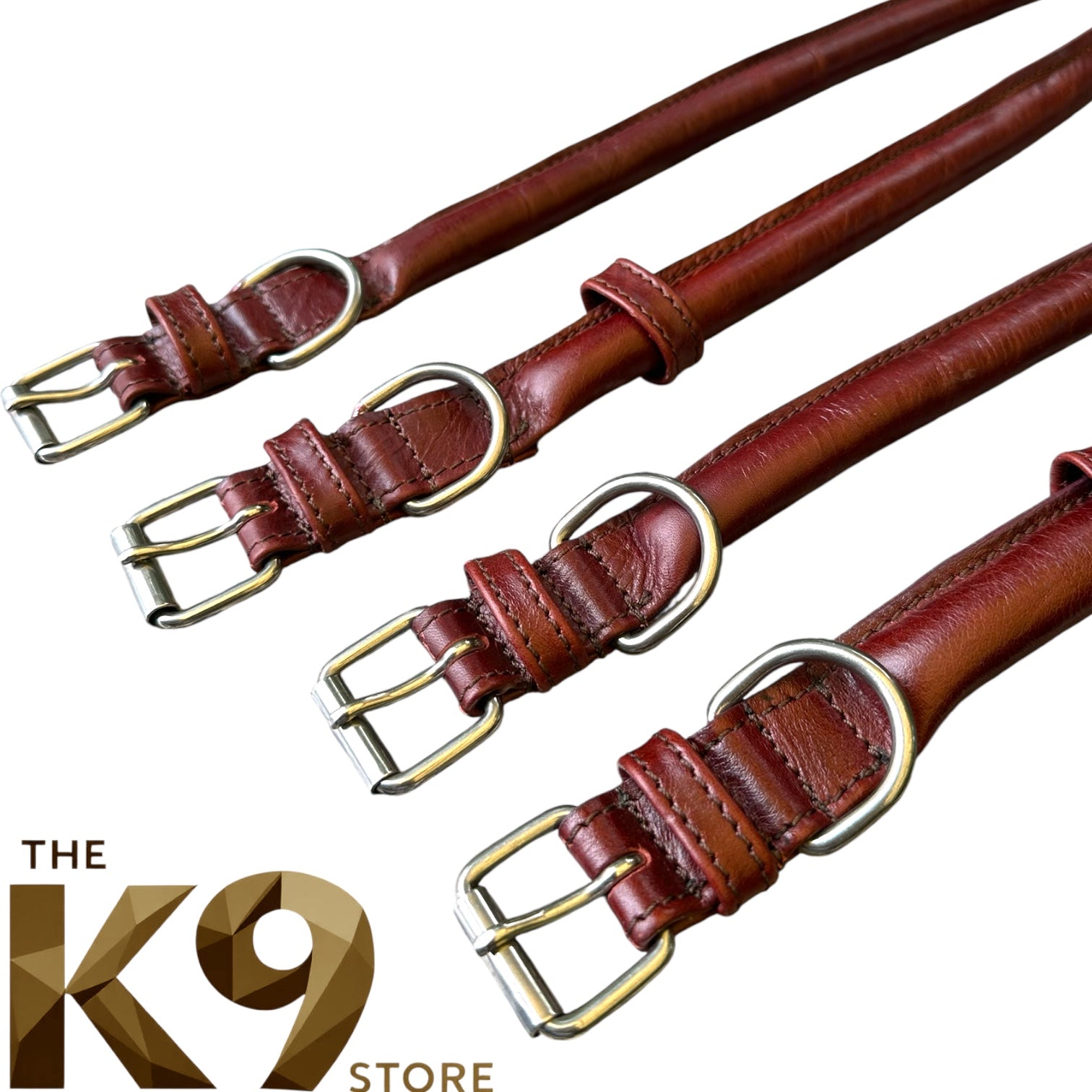Handmade Rope Design Leather Dog Collar | Heavy Metal Support | Premium K9 Collar (India Only)