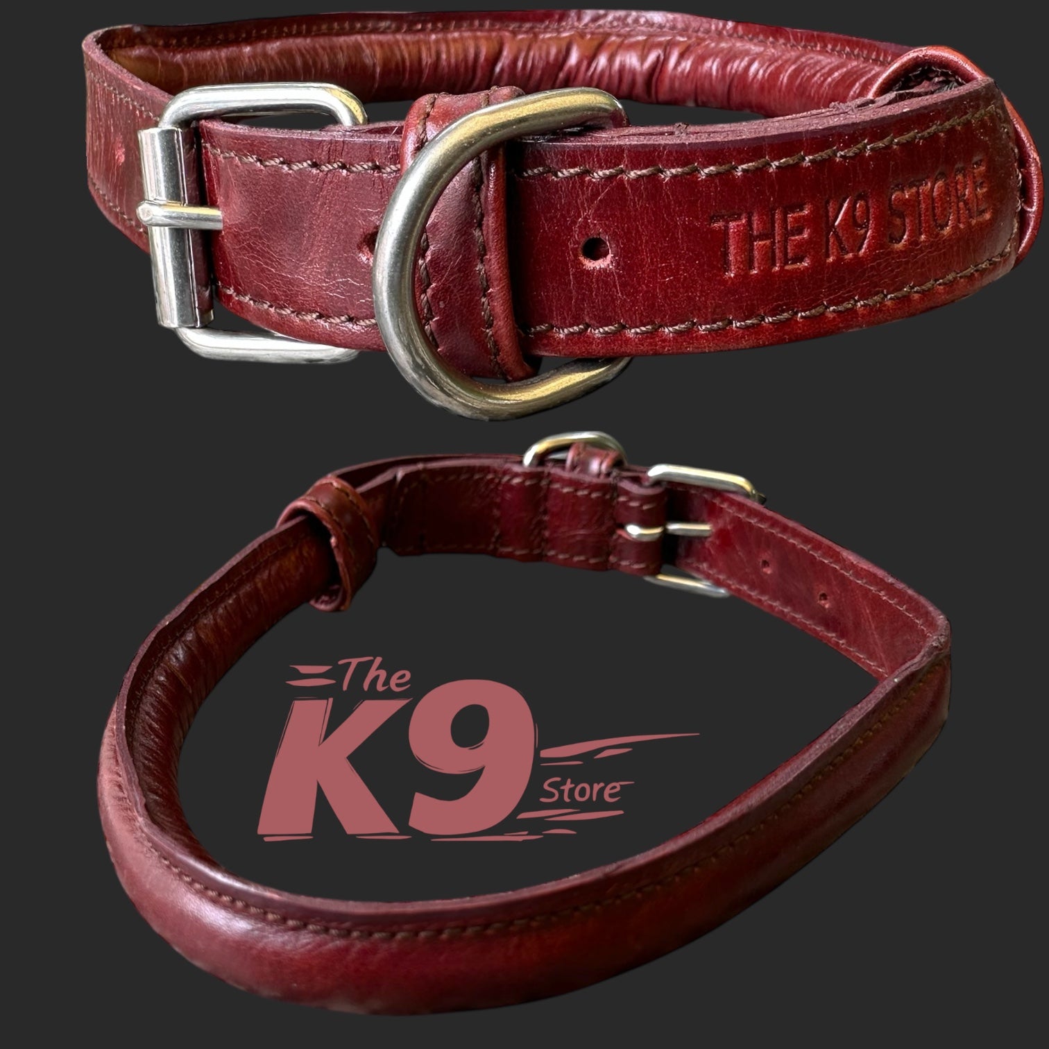 Handmade Rope Design Leather Dog Collar | Heavy Metal Support | Premium K9 Collar (India Only)