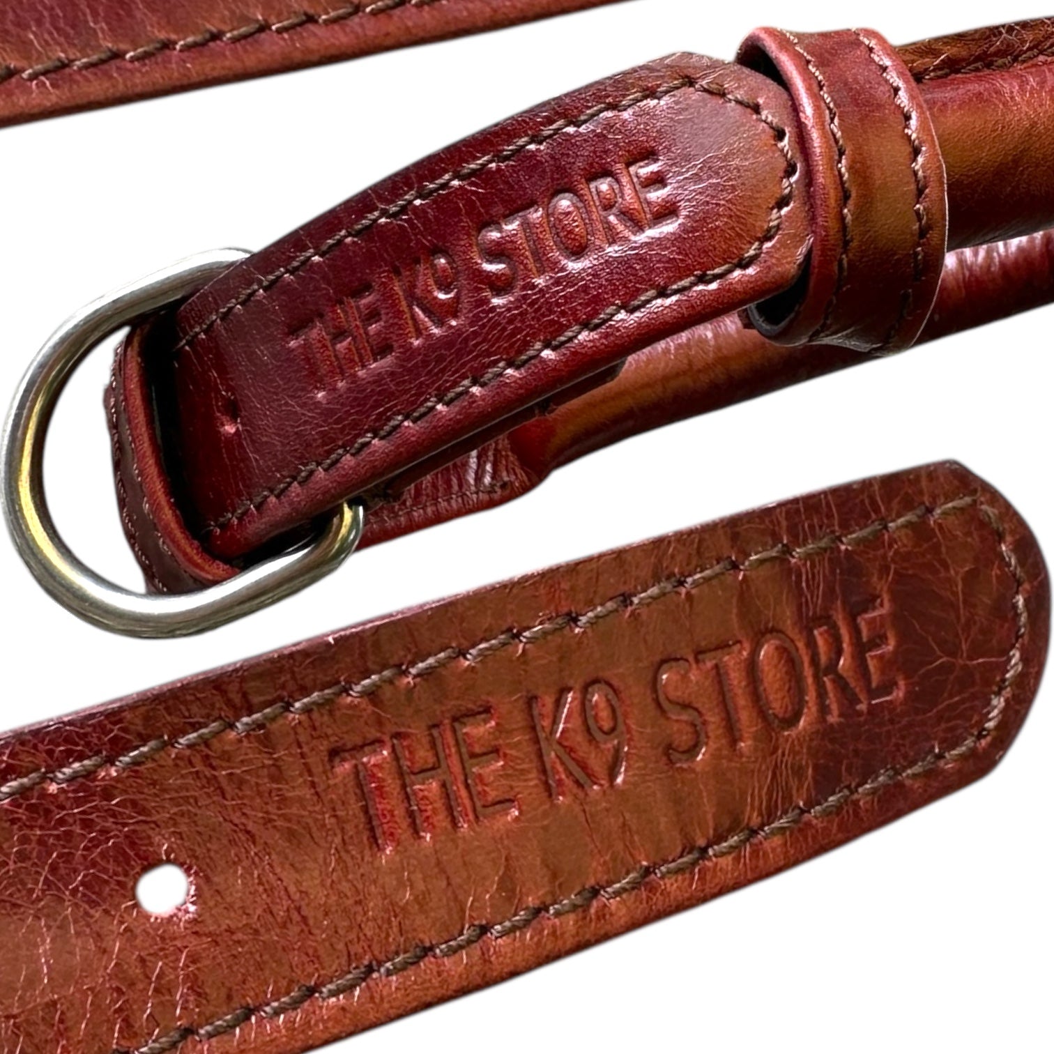 Handmade Rope Design Leather Dog Collar | Heavy Metal Support | Premium K9 Collar (India Only)