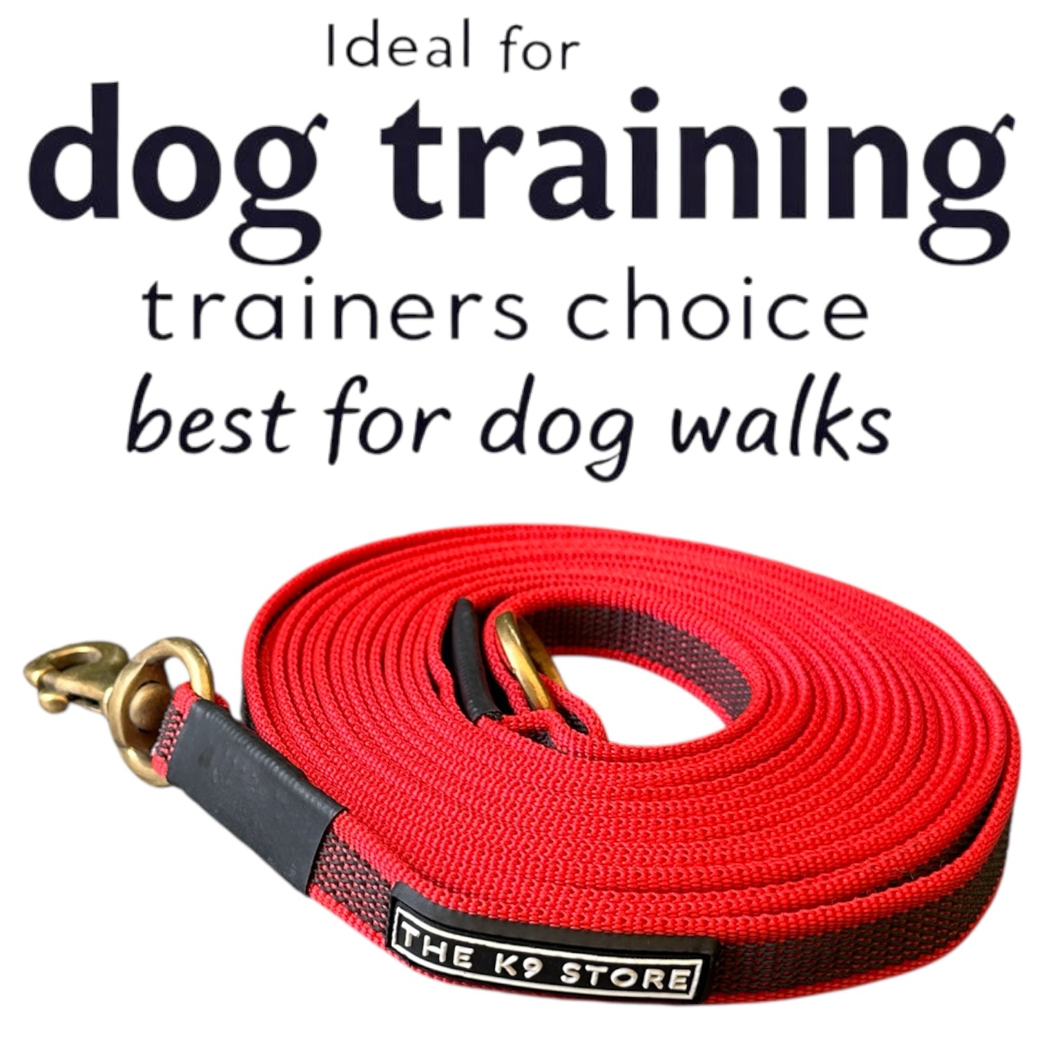 The K9 Store Anti-Slippery Dog Training Leash, Belt for Dogs Walk - World Class Trainers Choice Dog Leash in 5, 10, 15 & 20 Feet Length- Long Leash for Dogs, Dog Leash in 5 Color