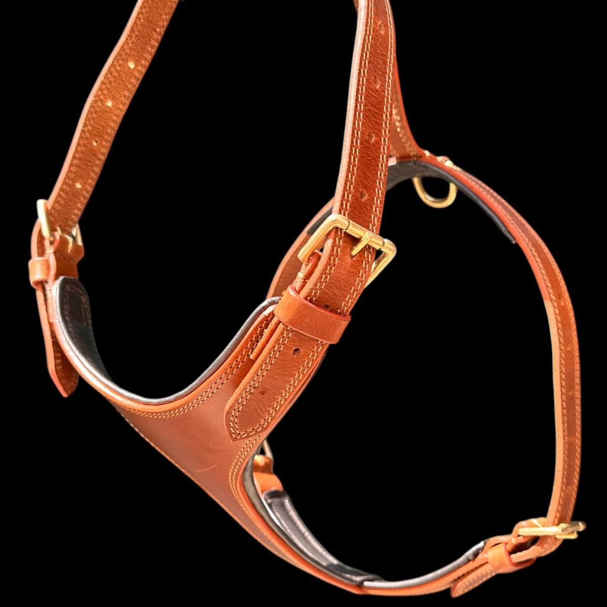 THE K9 STORE Tan Leather Dog Harness – Adjustable Premium Harness for Dogs