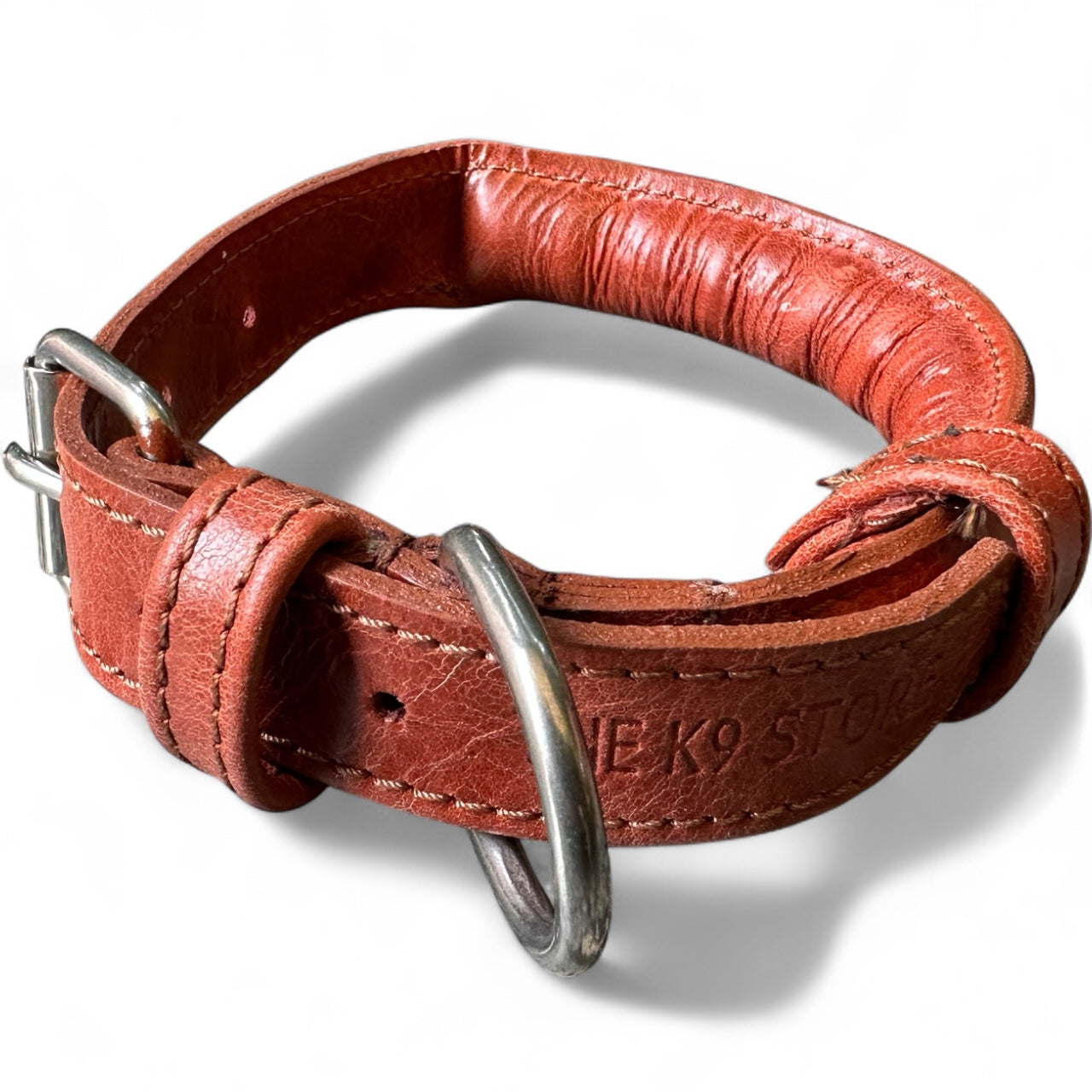 Handmade Rope Design Leather Dog Collar | Heavy Metal Support | Premium K9 Collar (India Only)