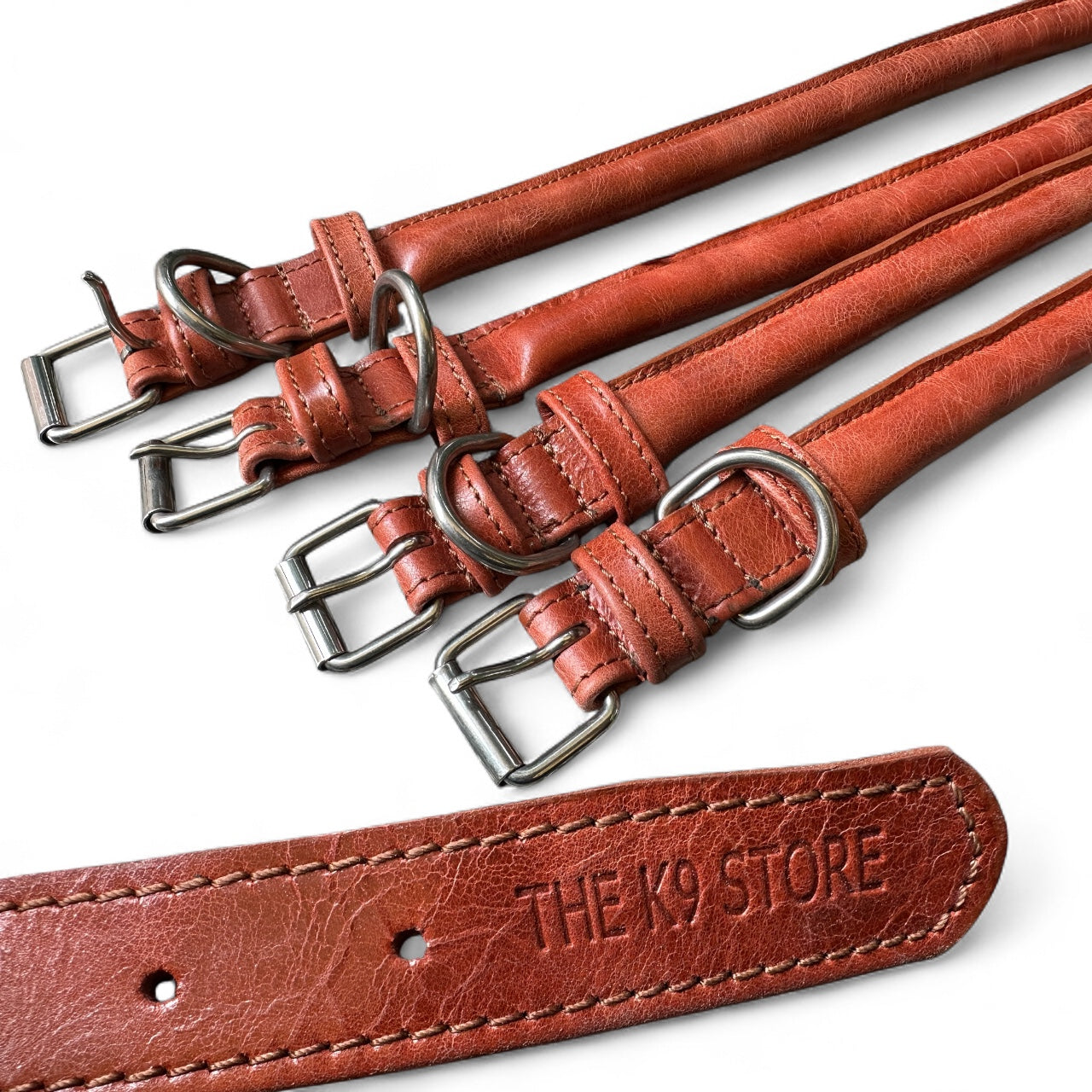 Handmade Rope Design Leather Dog Collar | Heavy Metal Support | Premium K9 Collar (India Only)