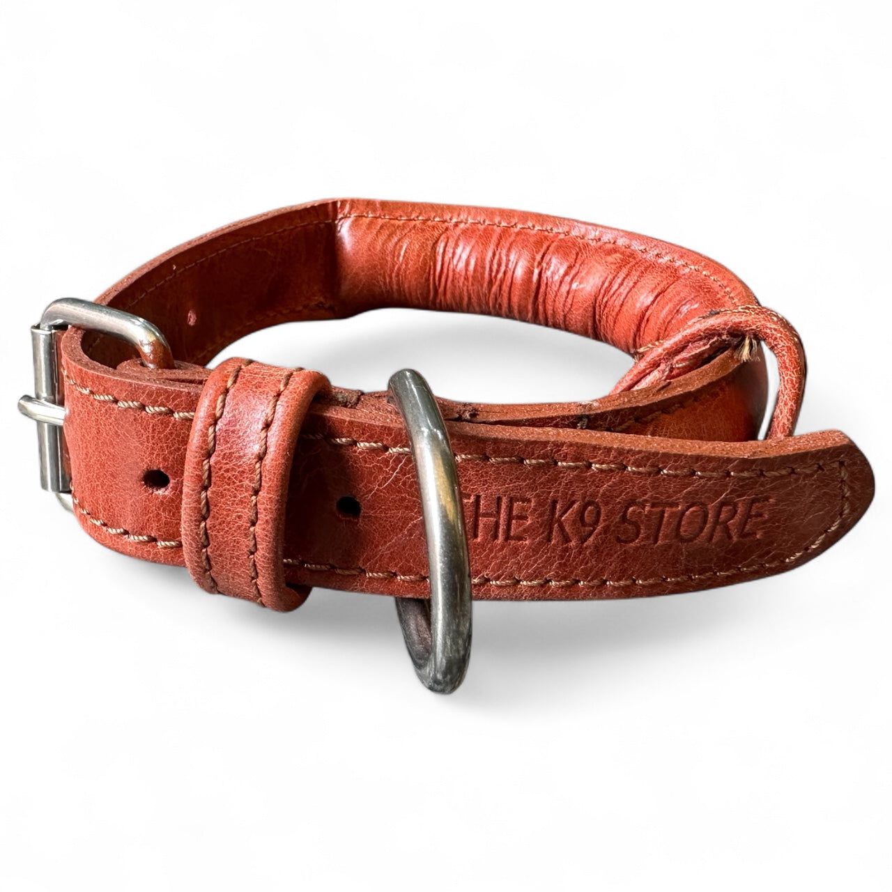 Handmade Rope Design Leather Dog Collar | Heavy Metal Support | Premium K9 Collar (India Only)