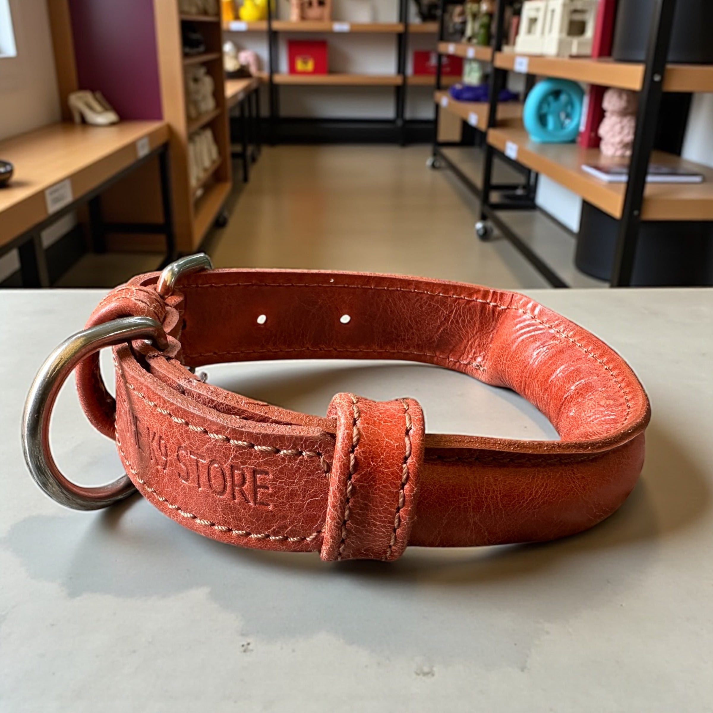 Handmade Rope Design Leather Dog Collar | Heavy Metal Support | Premium K9 Collar (India Only)