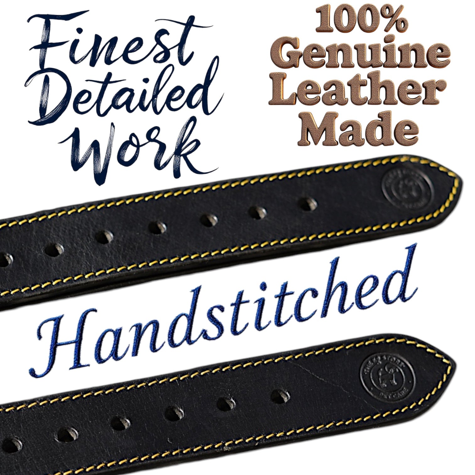 The K9 Store 100 Highgrade Leather Colored Basic Dog Neck Collar