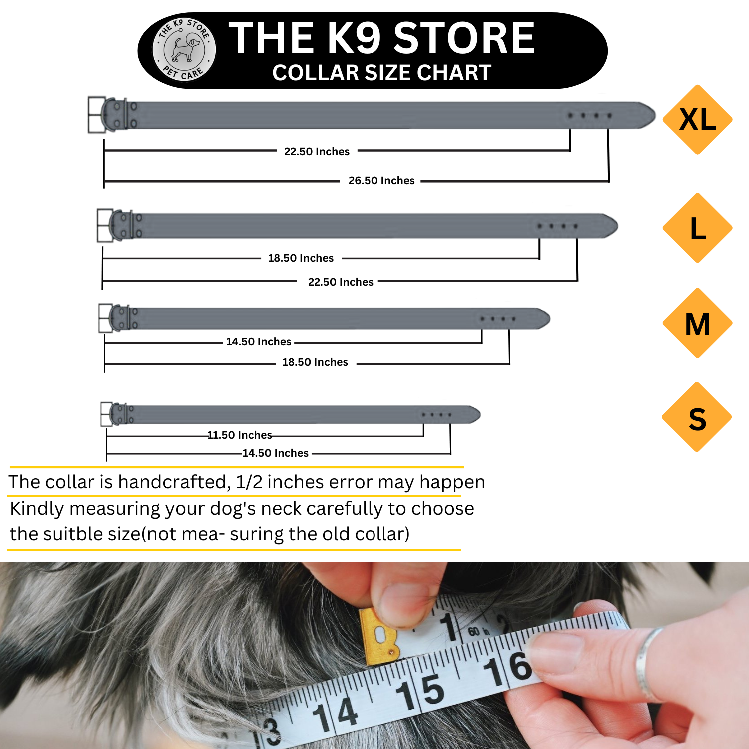 The_K9_Store_100_Highgrade_Leather_Colored_Basic_Dog_Neck_Collar_Size_chart