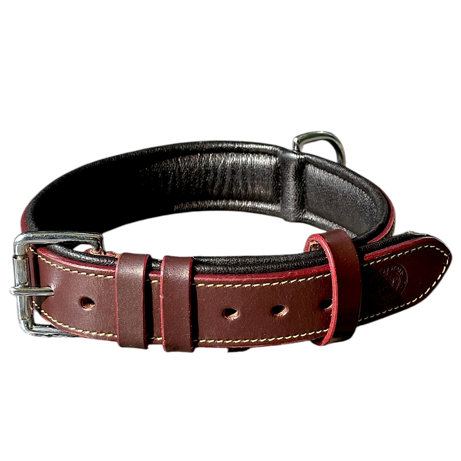 The K9 Store chocolate leather pet neck collar