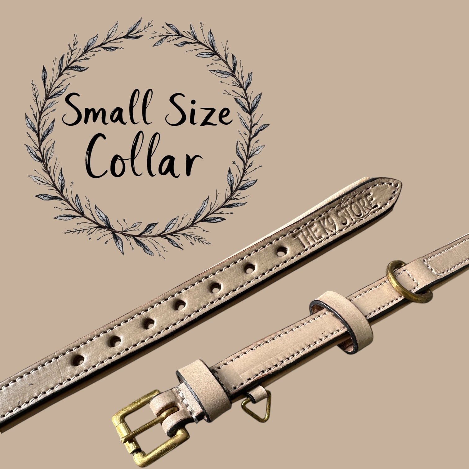 The K9 Store 100% Highgrade Leather Colored Basic Dog Neck Collar (Grey)